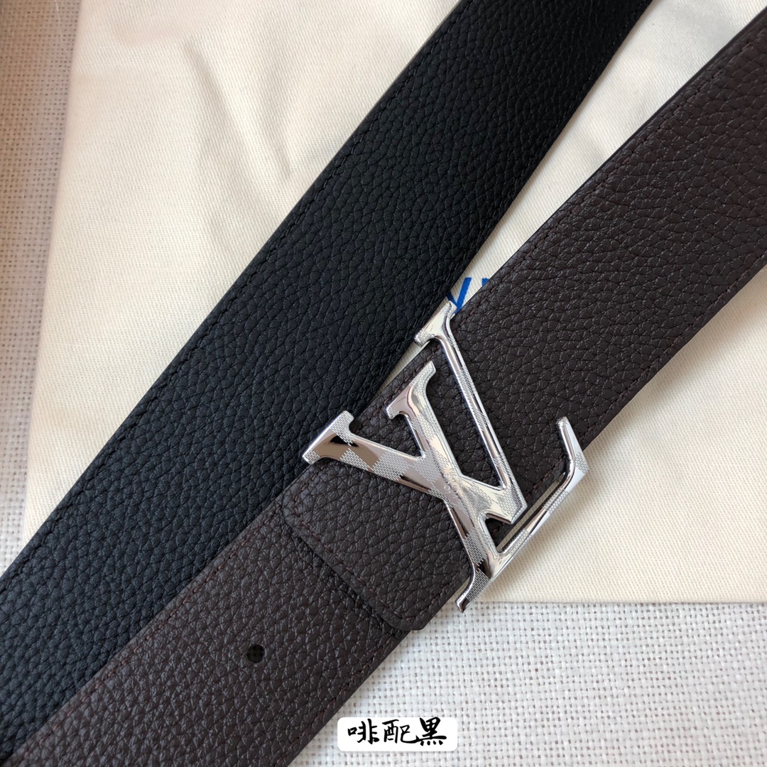 Louis Vuitton Male Leather Belt Cow Leather 40mm-s-l