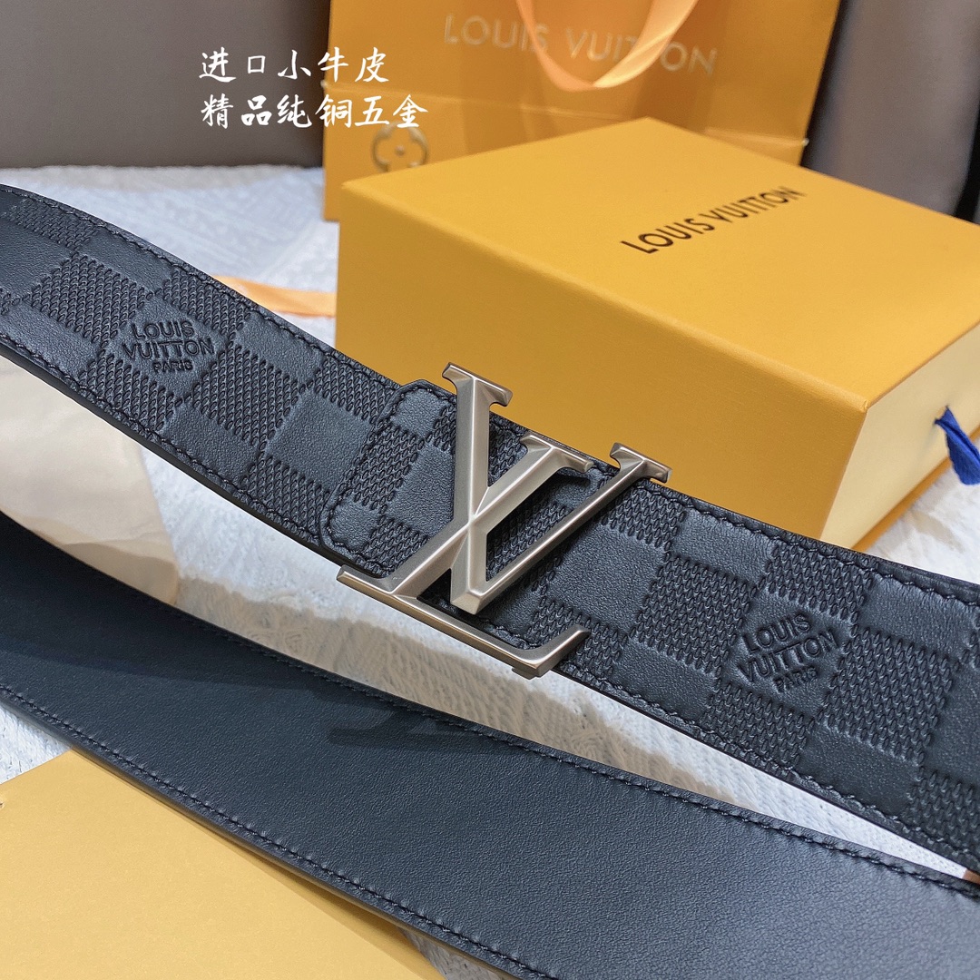 Louis Vuitton Male Basic Belt Cow Leather S-m-l