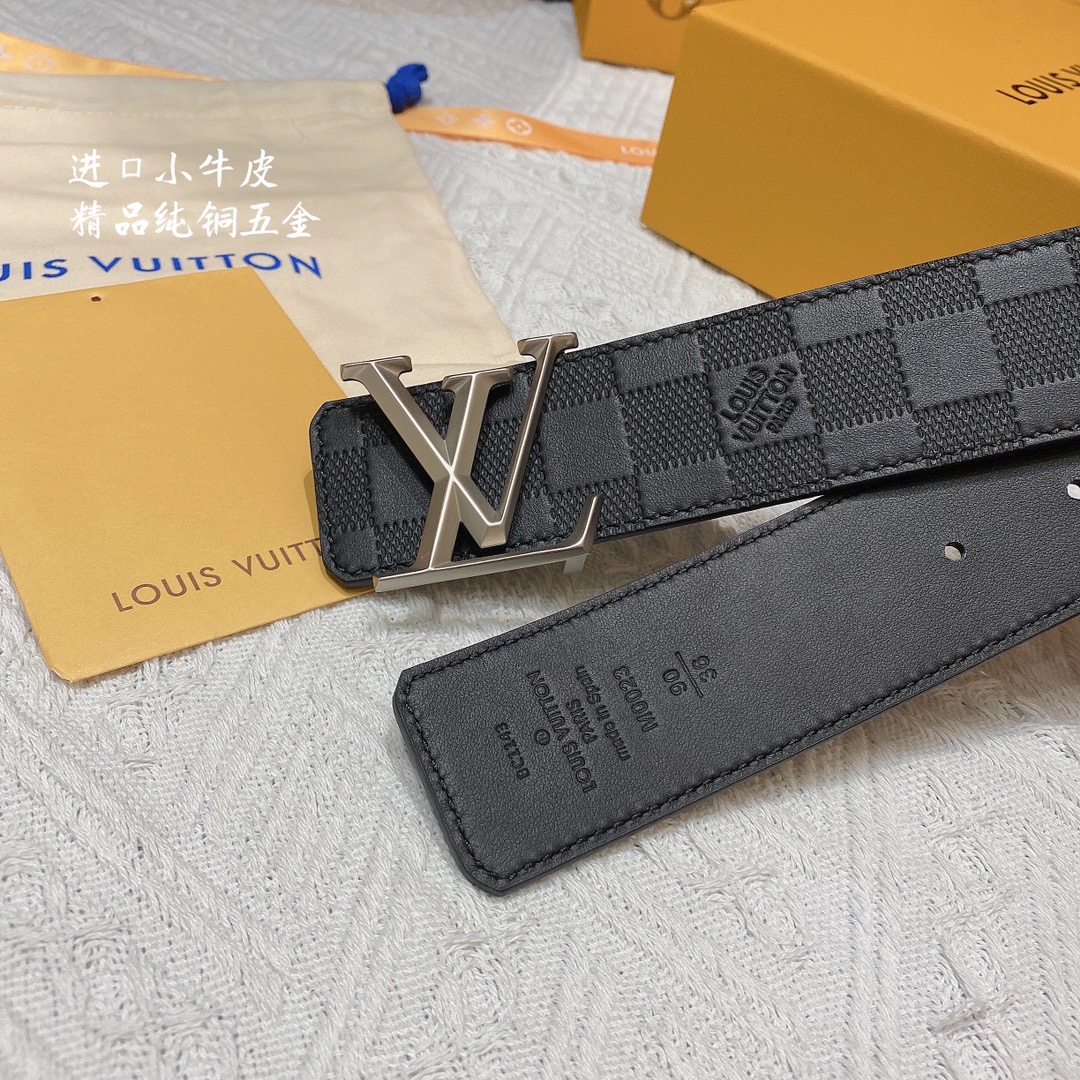 Louis Vuitton Male Basic Belt Cow Leather S-m-l