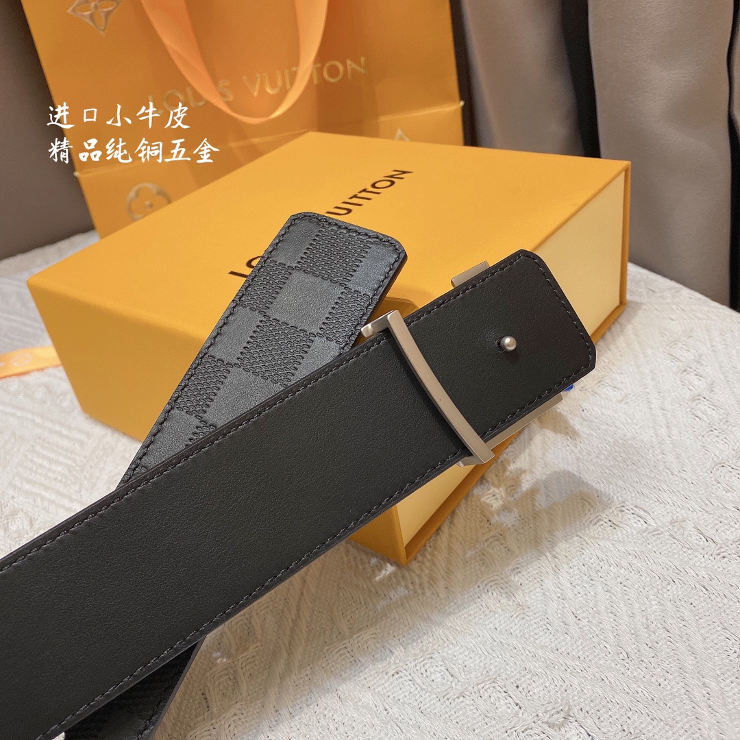 Louis Vuitton Male Basic Belt Cow Leather S-m-l