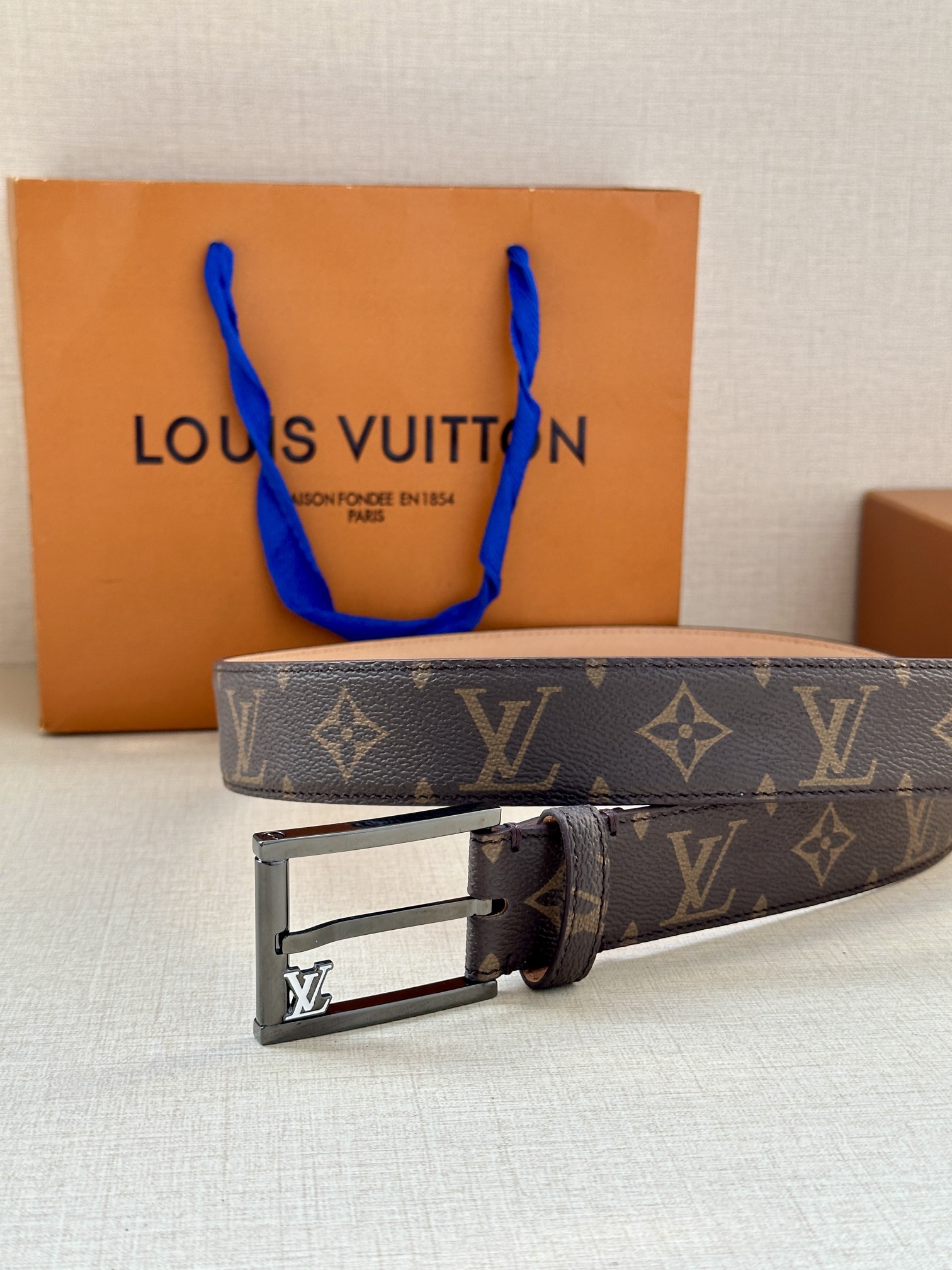 Louis Vuitton Male Basic Belt Canvas M-l