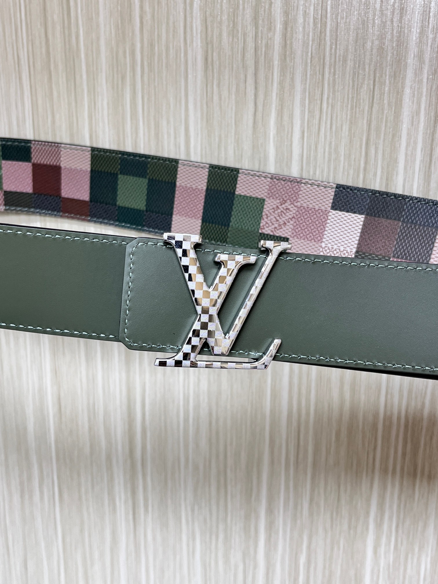 Louis Vuitton Male Basic Belt Cow Leather Coffee L