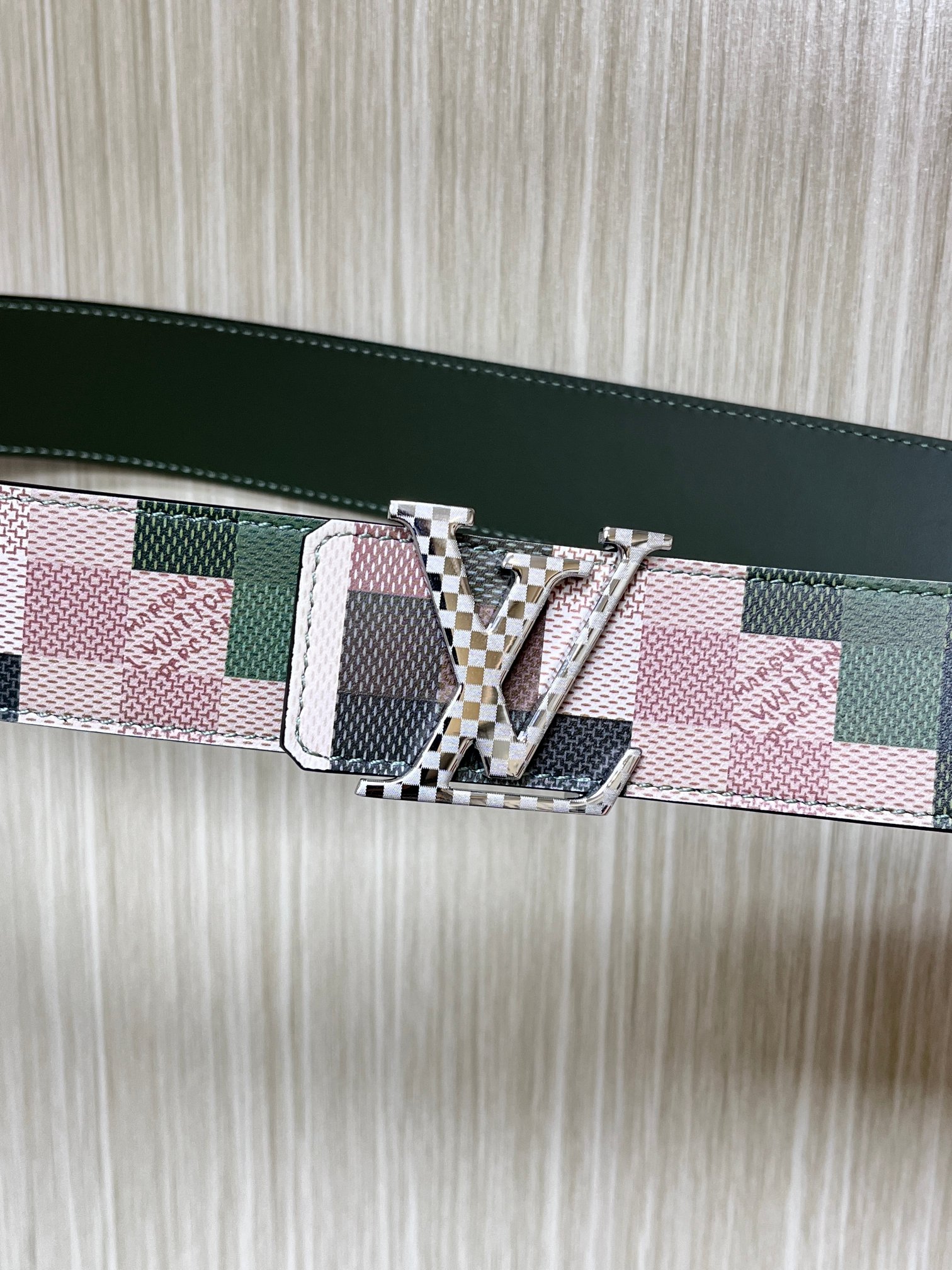 Louis Vuitton Male Basic Belt Cow Leather Coffee L