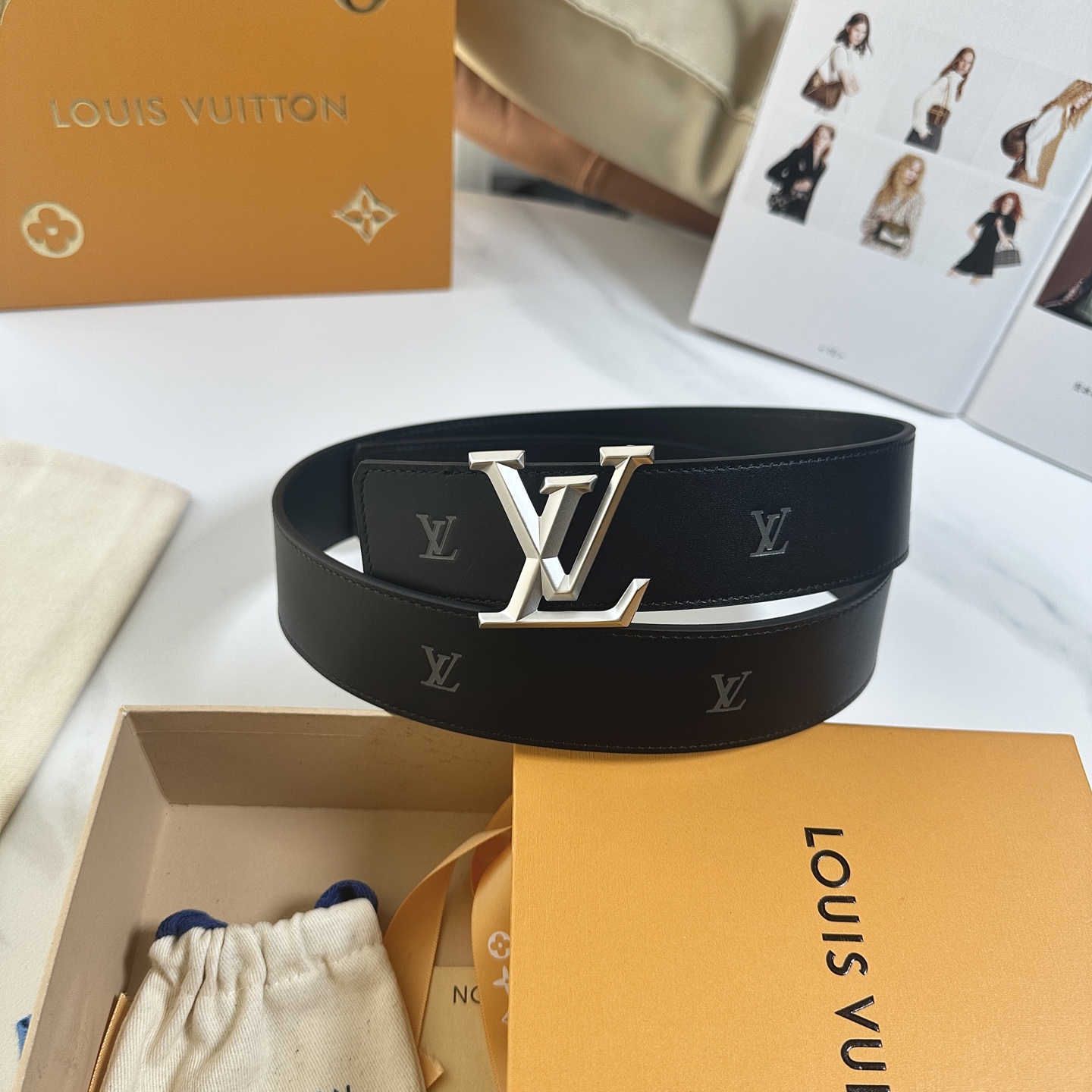 Louis Vuitton Male Basic Belt Cow Leather L