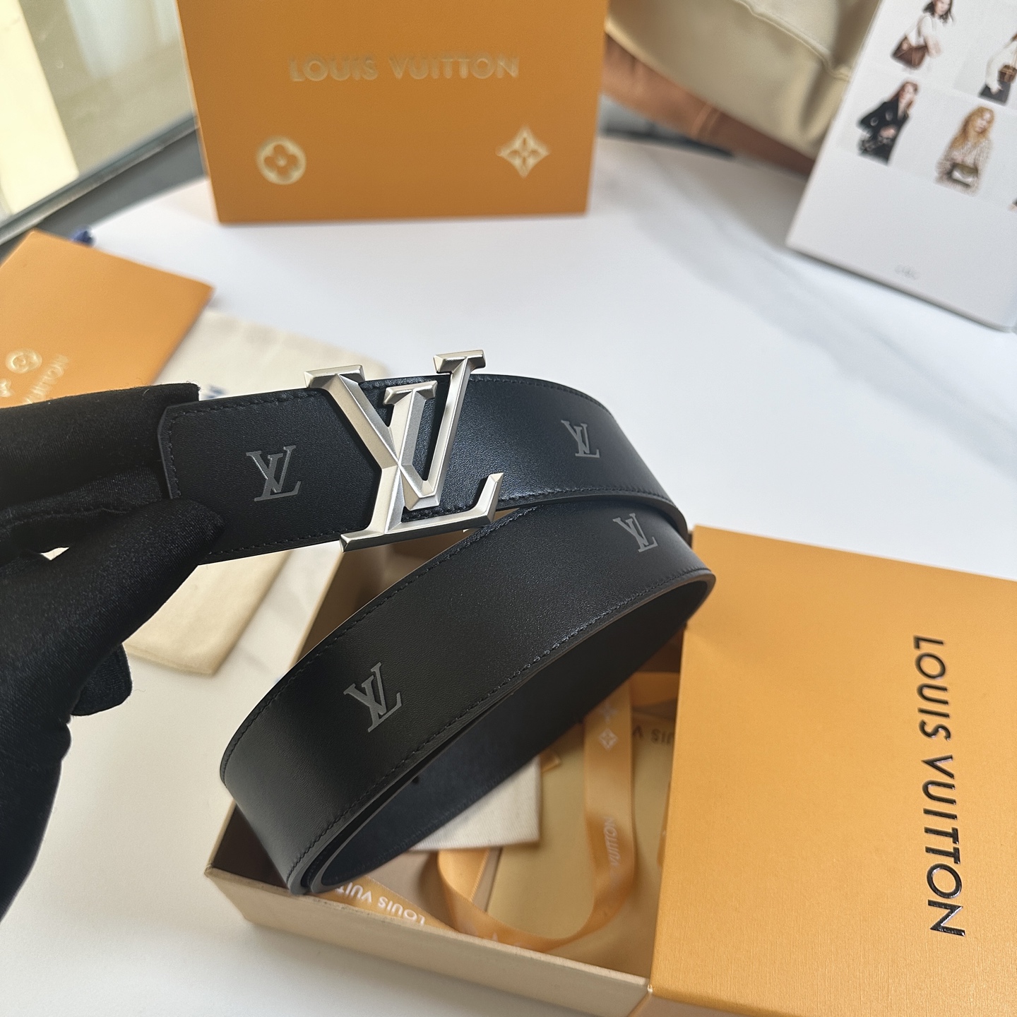 Louis Vuitton Male Basic Belt Cow Leather L