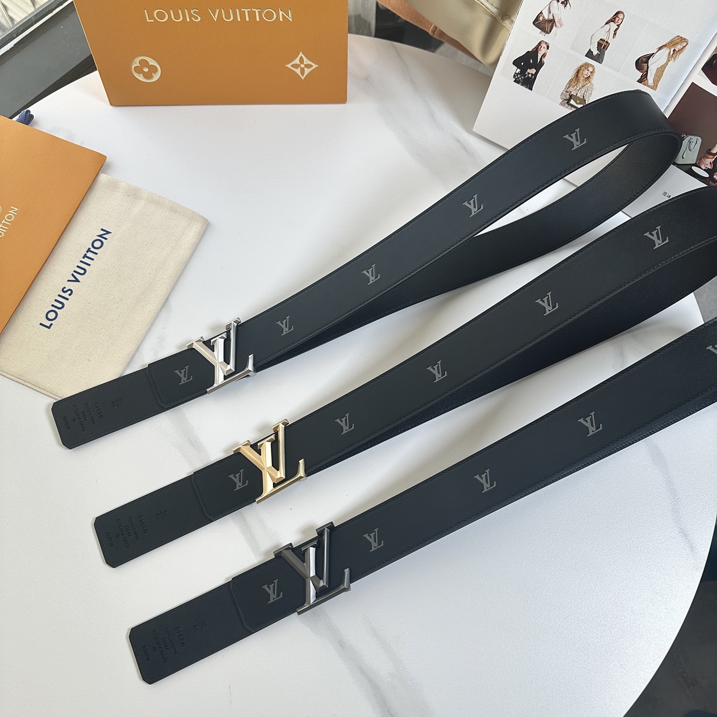 Louis Vuitton Male Basic Belt Cow Leather L