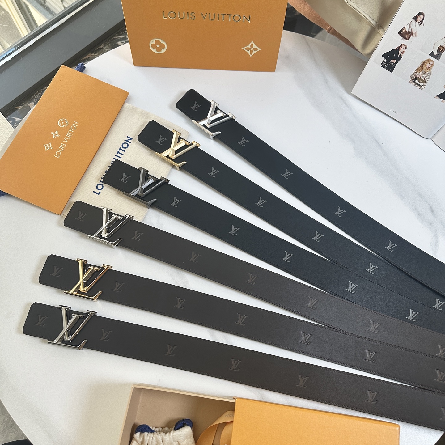 Louis Vuitton Male Basic Belt Cow Leather L