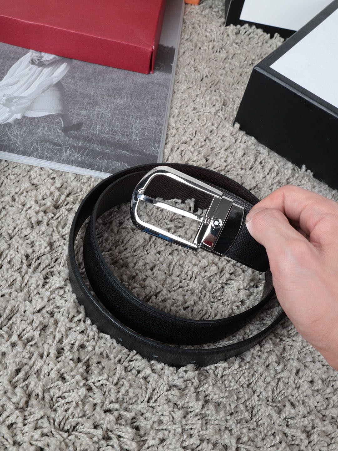Montblanc Male Basic Belt Cow Leather M-l