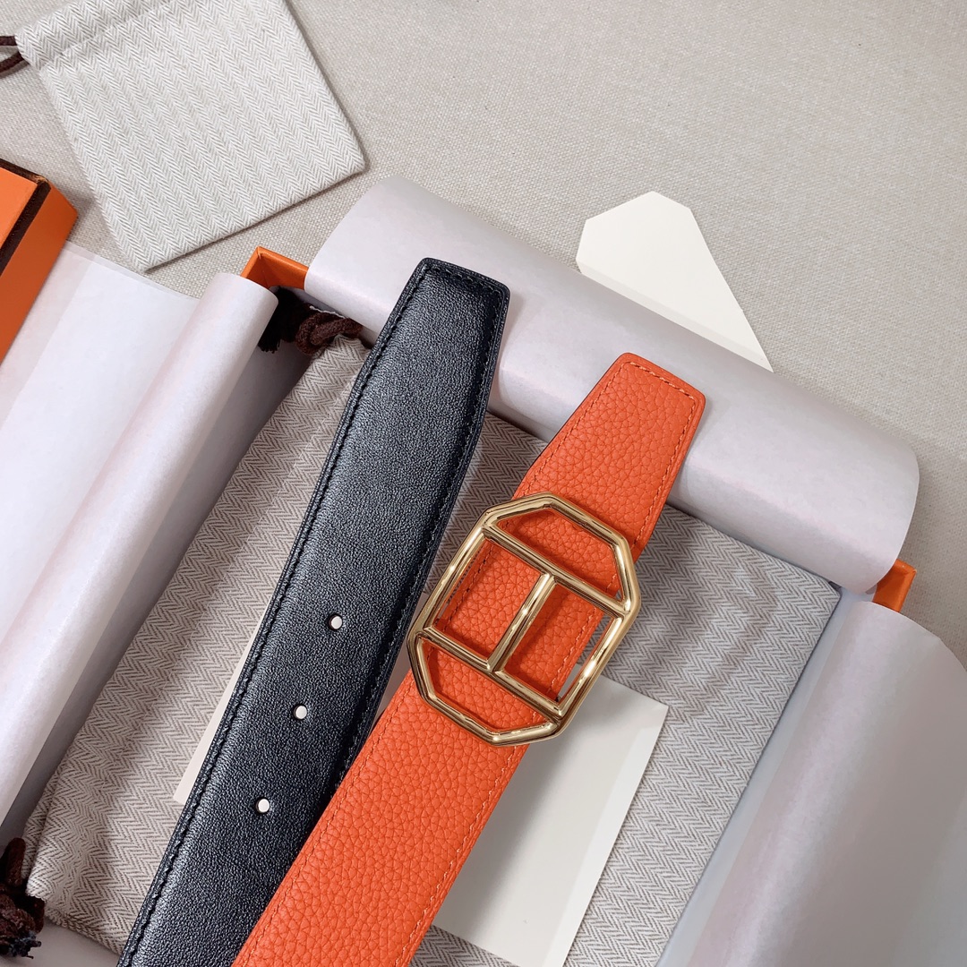 Hermès Male Leather Belt 38mm-s-m