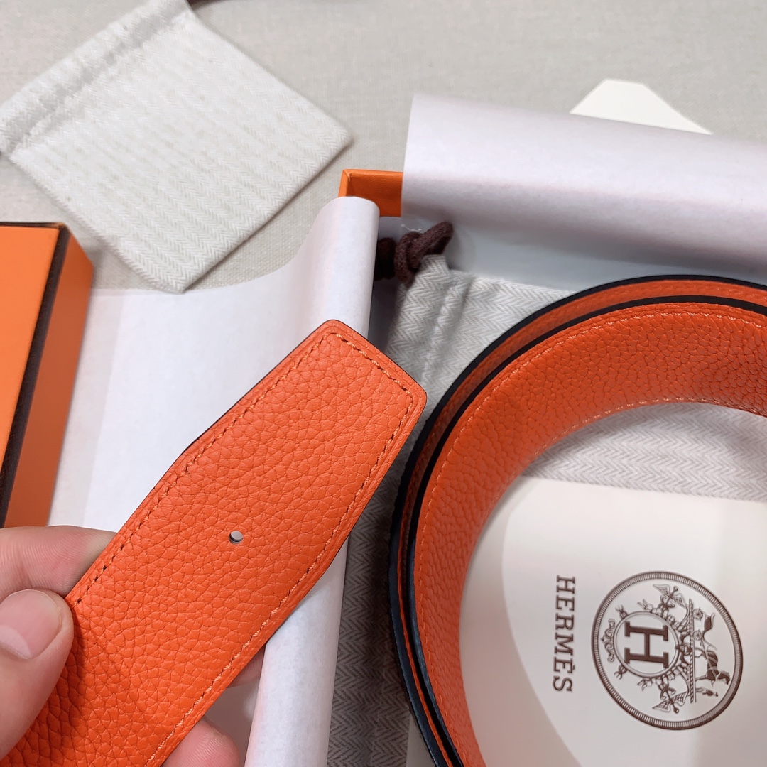 Hermès Male Leather Belt 38mm-s-m