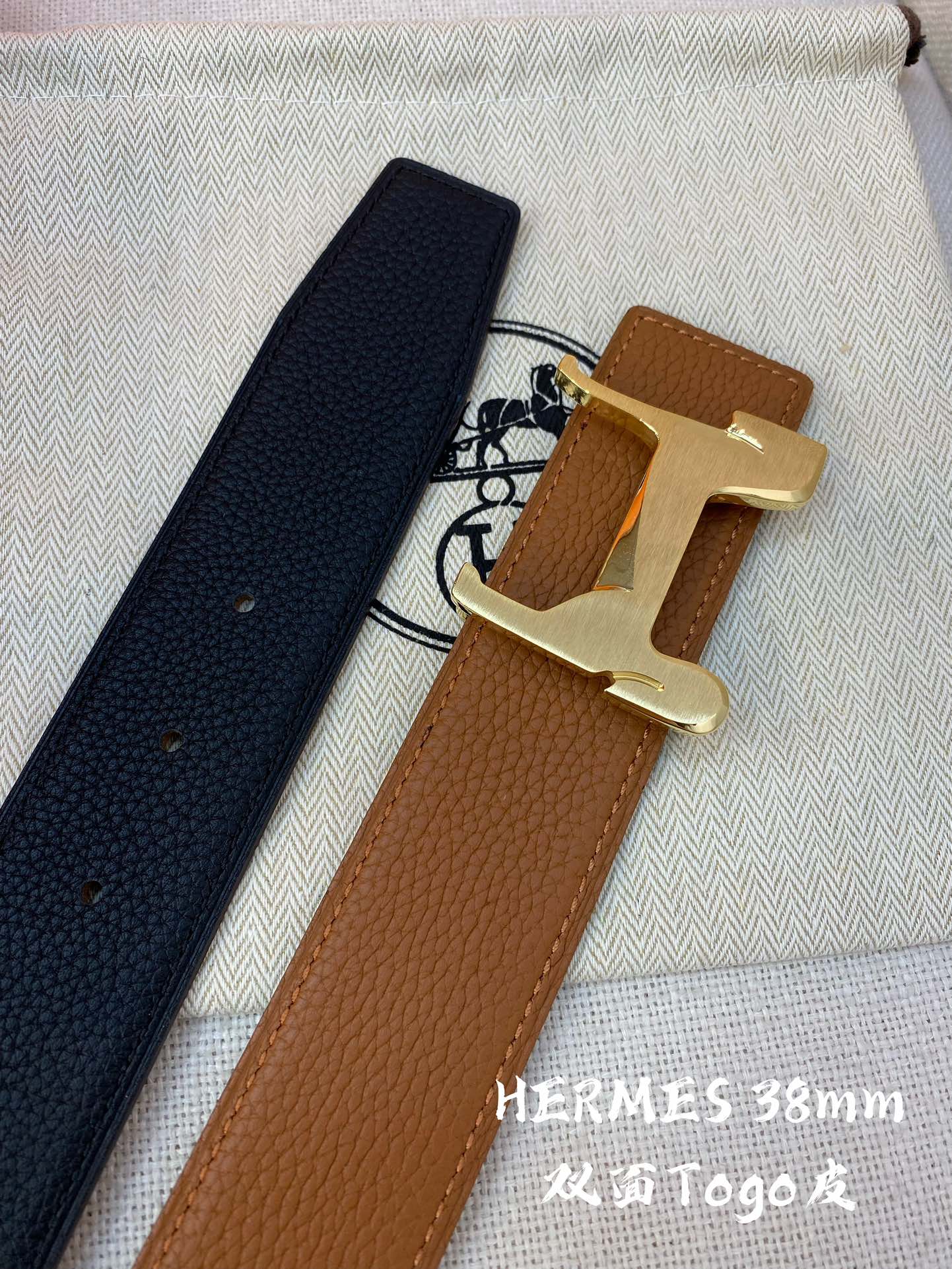 Hermès Male Leather Belt Cow Leather S-m