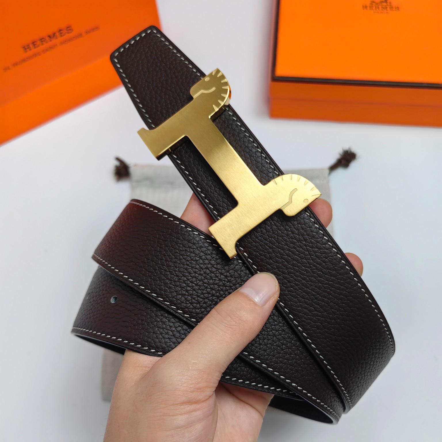 Hermès Male Basic Belt Cow Leather M