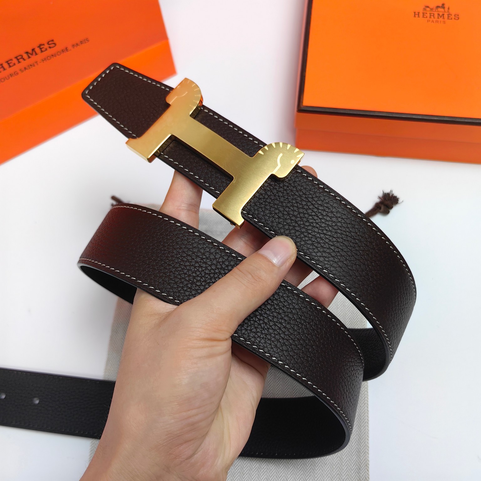 Hermès Male Basic Belt Cow Leather M