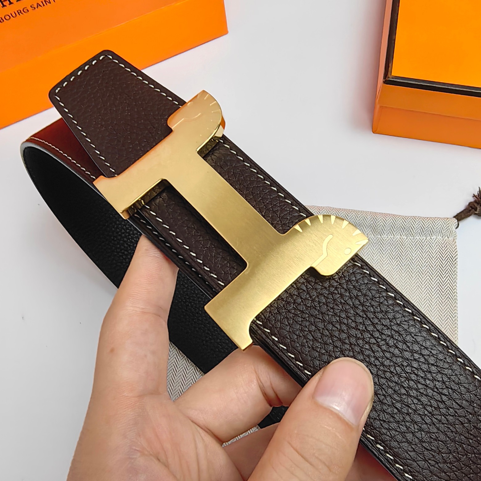 Hermès Male Basic Belt Cow Leather M