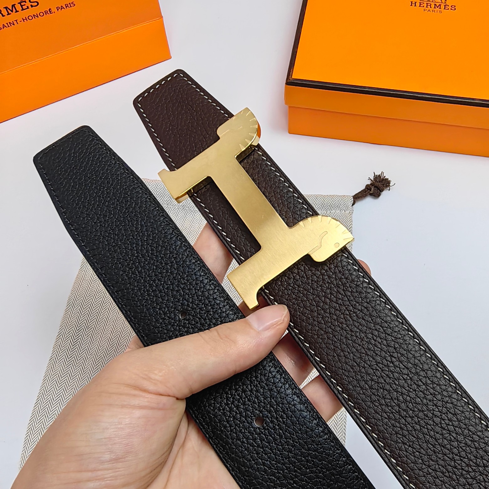 Hermès Male Basic Belt Cow Leather M