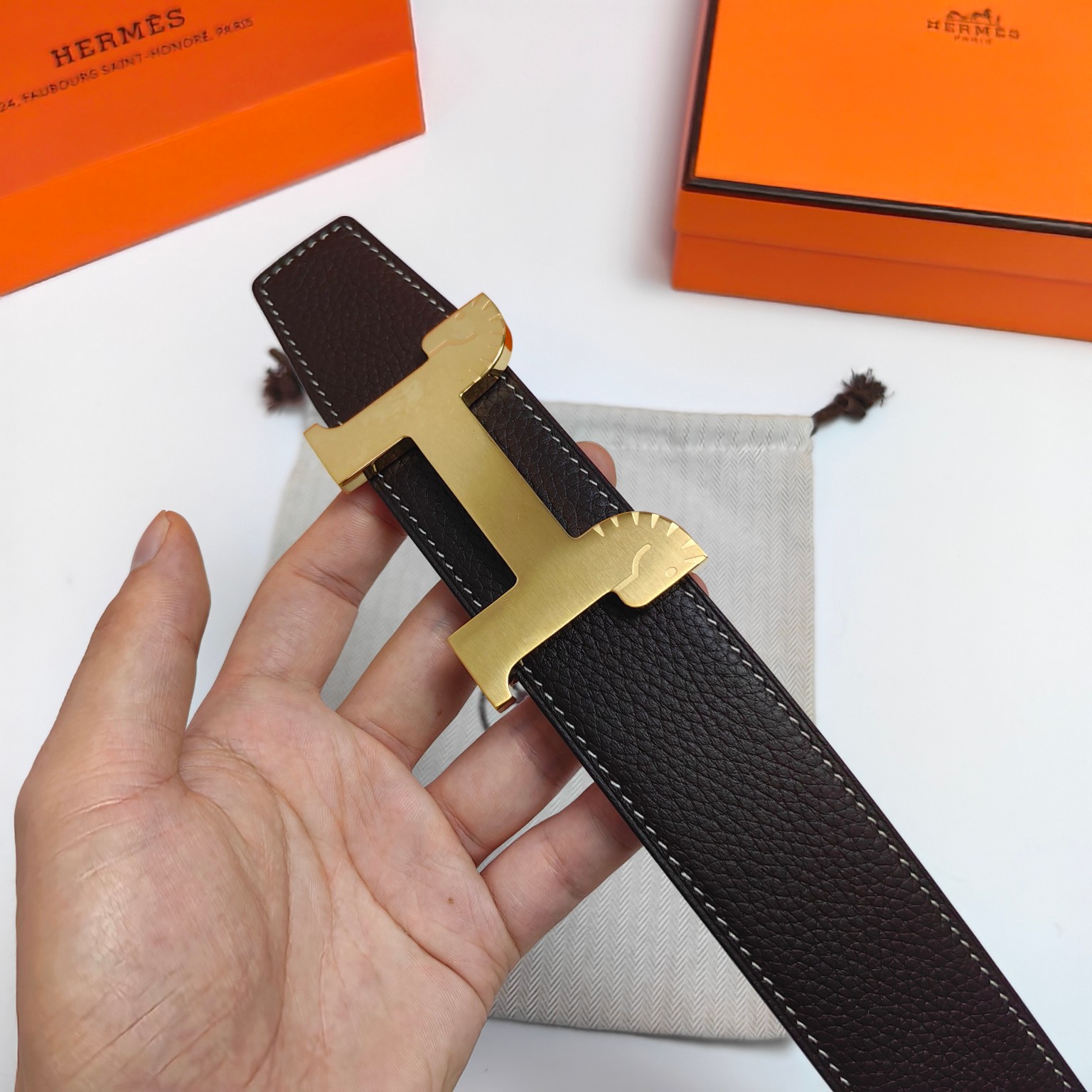 Hermès Male Basic Belt Cow Leather M