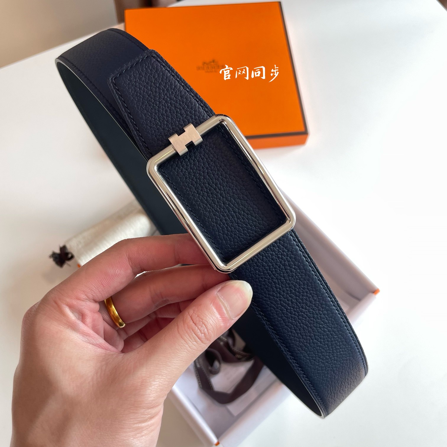 Hermès Male Basic Belt Cow Leather 38mm