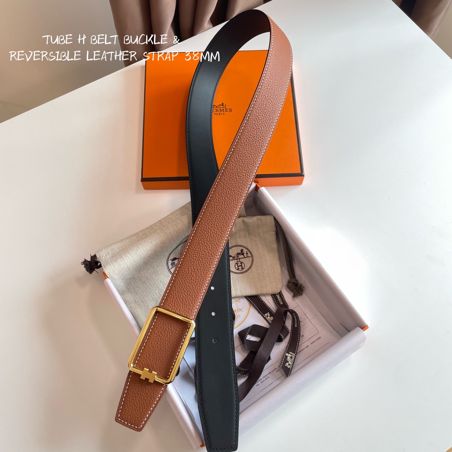 Hermès Male Basic Belt Cow Leather 38mm