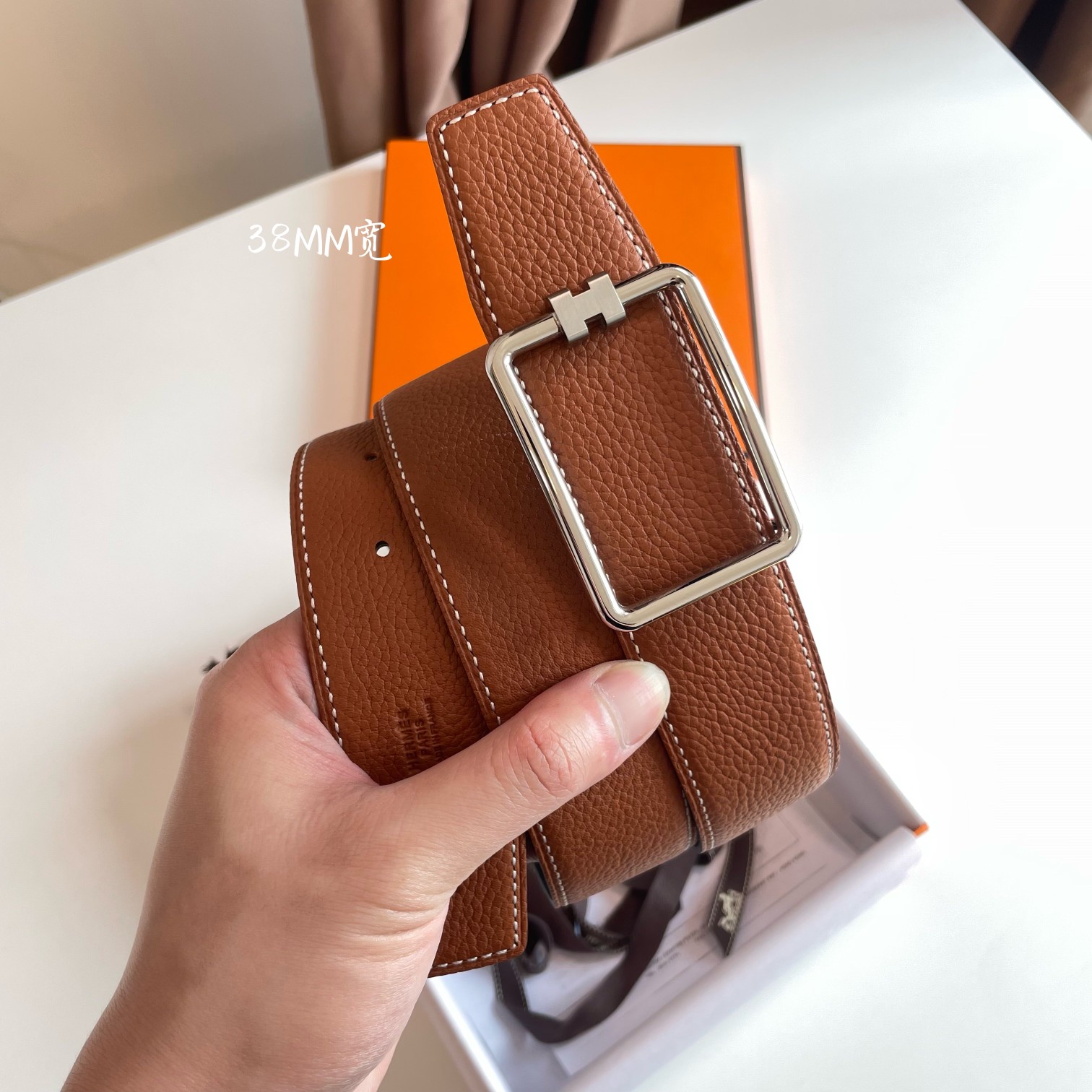 Hermès Male Basic Belt Cow Leather 38mm