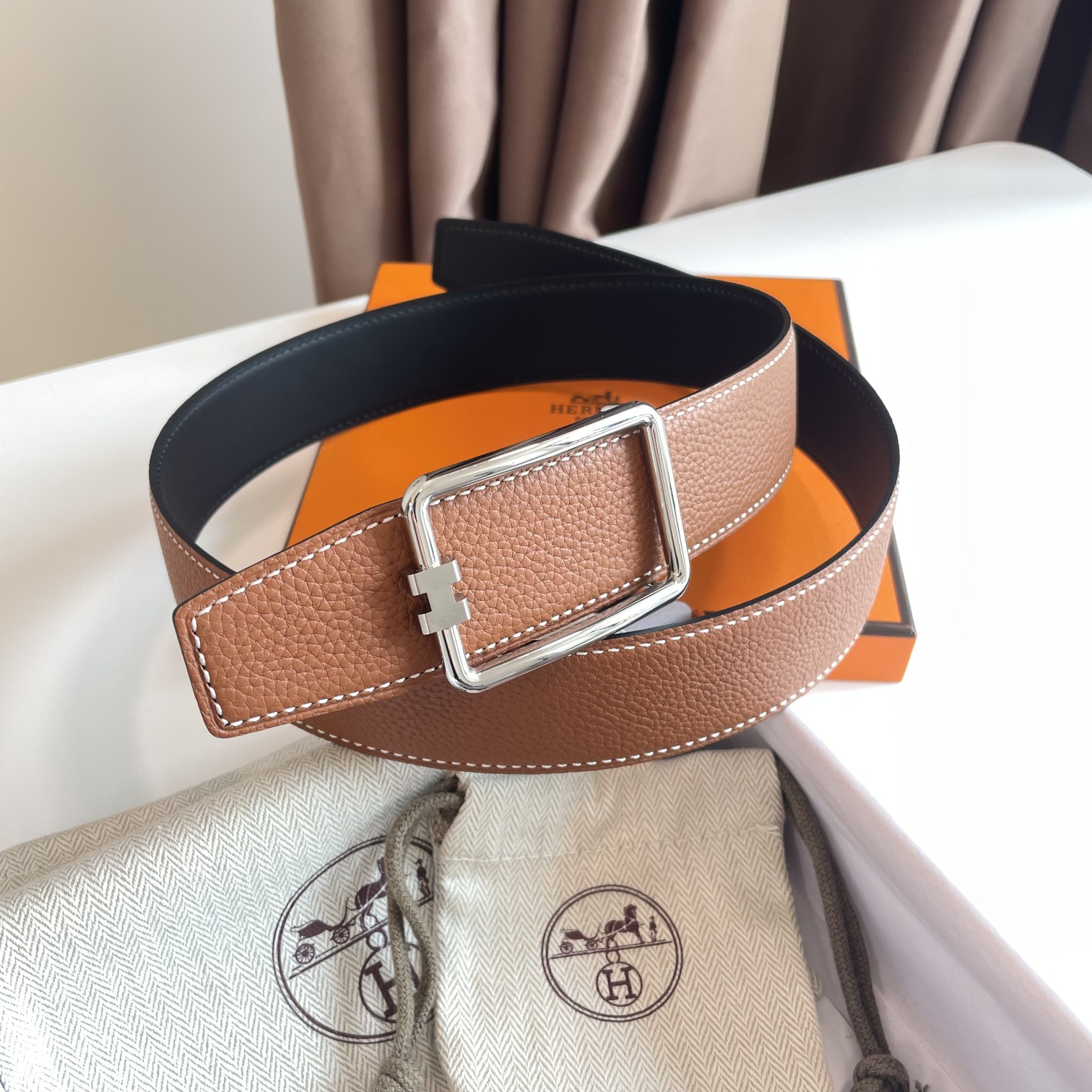 Hermès Male Basic Belt Cow Leather 38mm