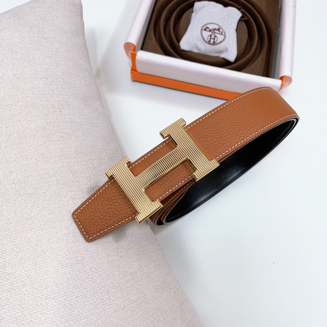 Hermès Male Leather Belt Wide Width