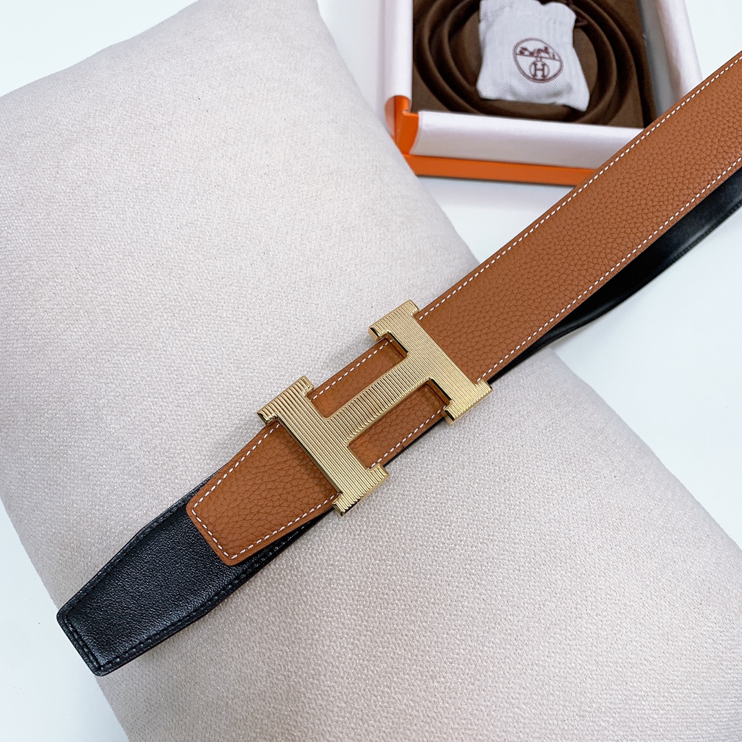 Hermès Male Leather Belt Wide Width