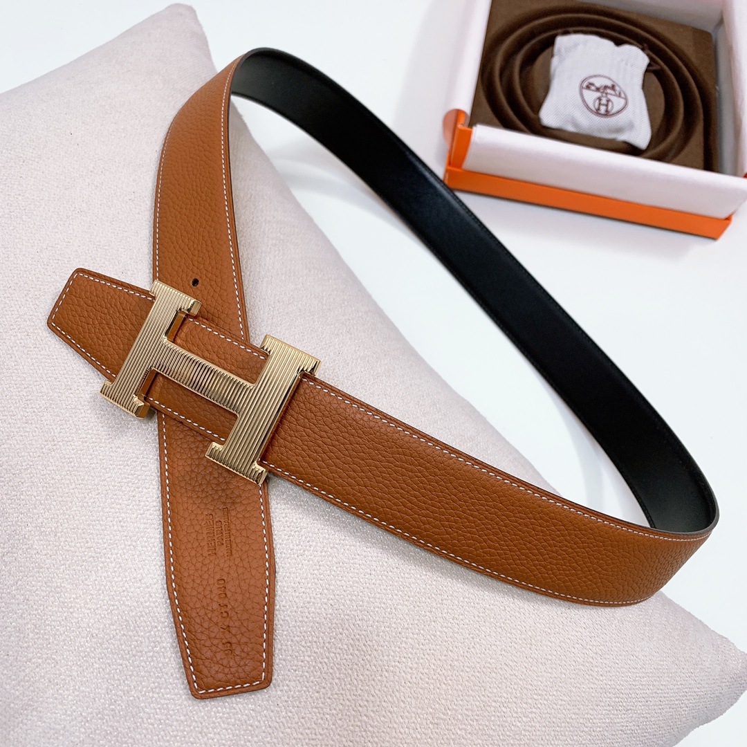 Hermès Male Leather Belt Wide Width
