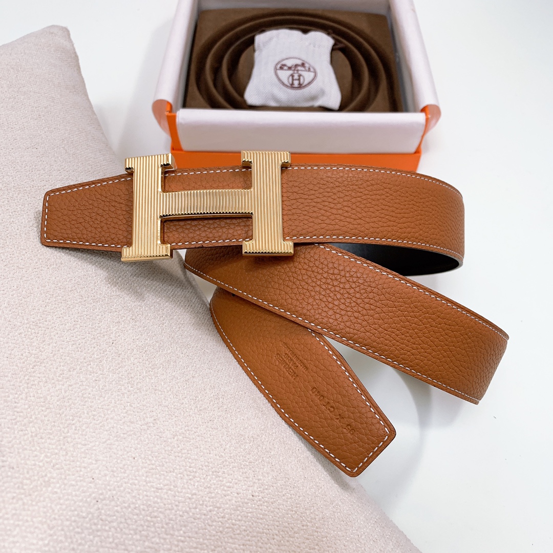 Hermès Male Leather Belt Wide Width