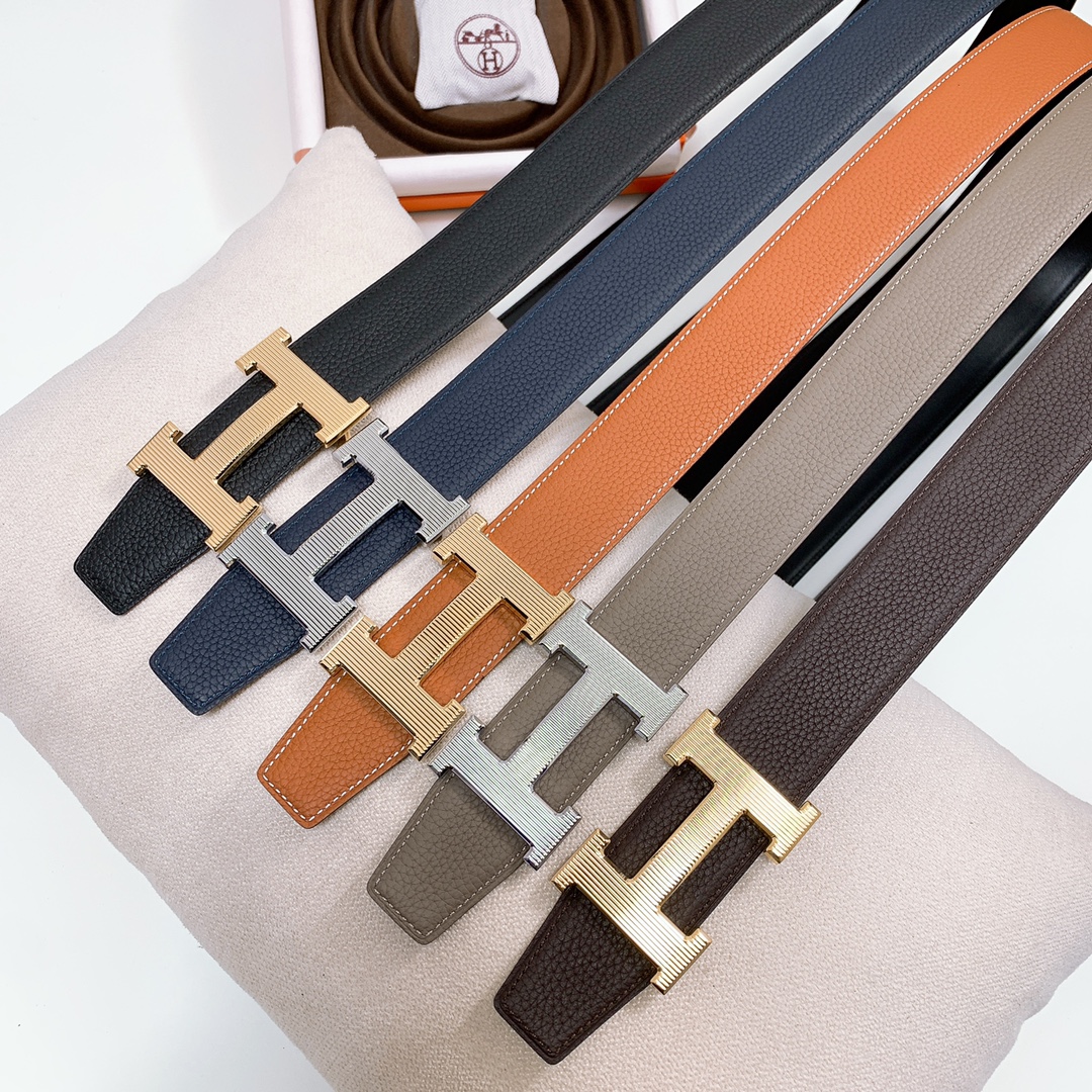 Hermès Male Leather Belt Wide Width