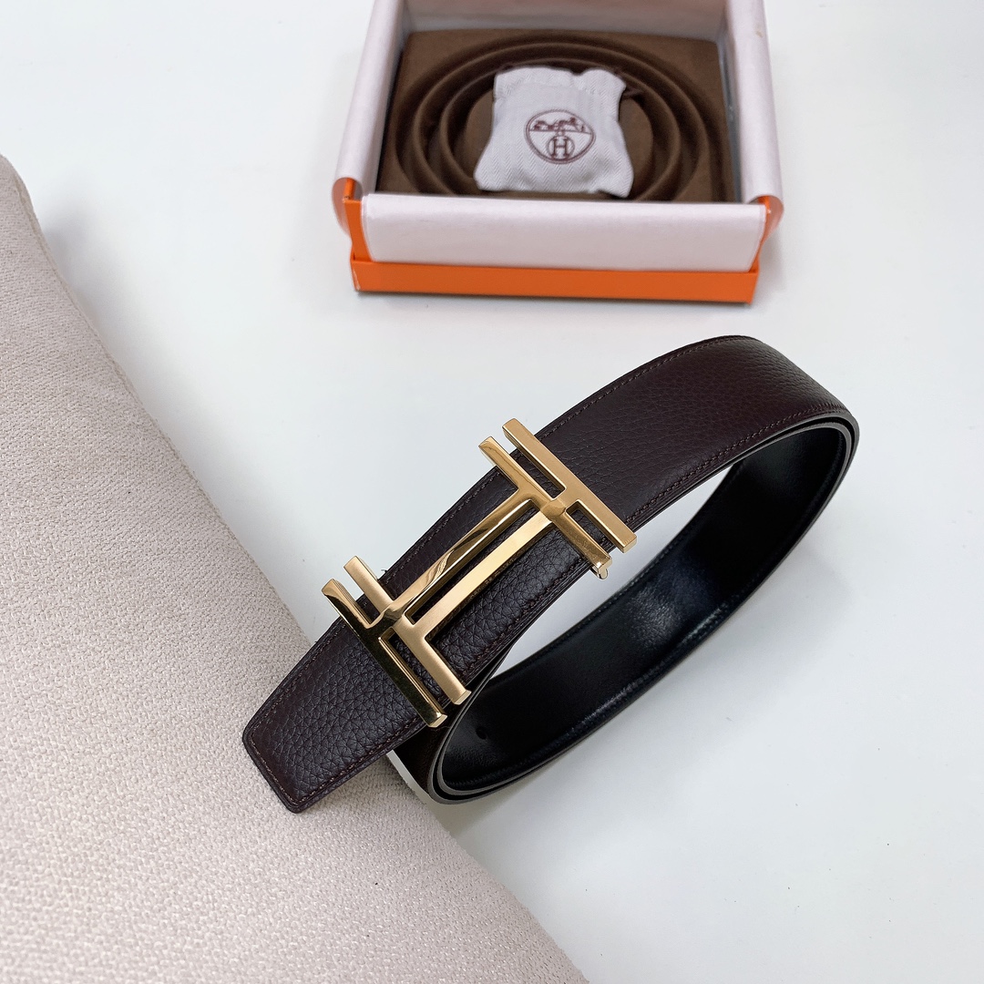 Hermès Male Leather Belt Wide Width