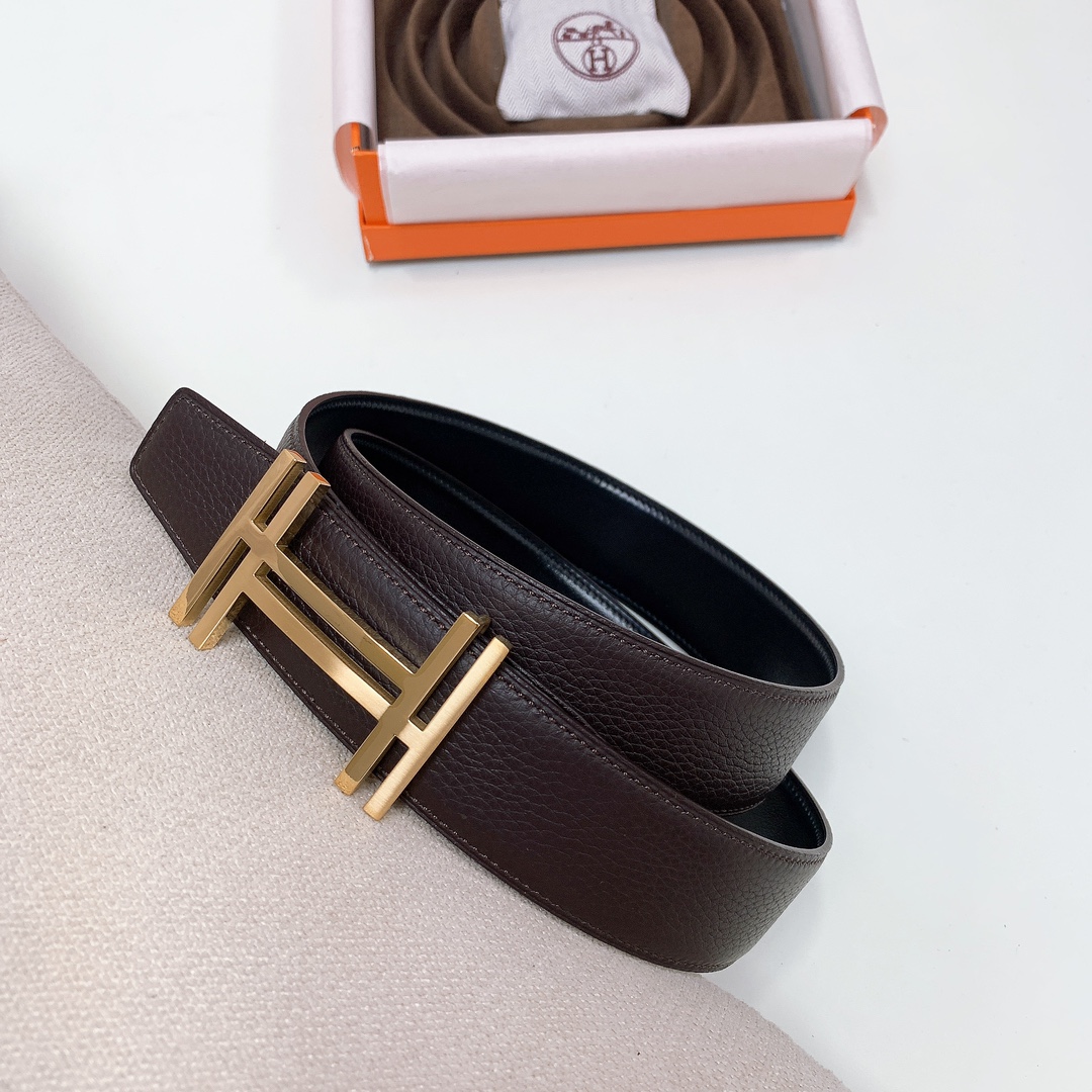 Hermès Male Leather Belt Wide Width
