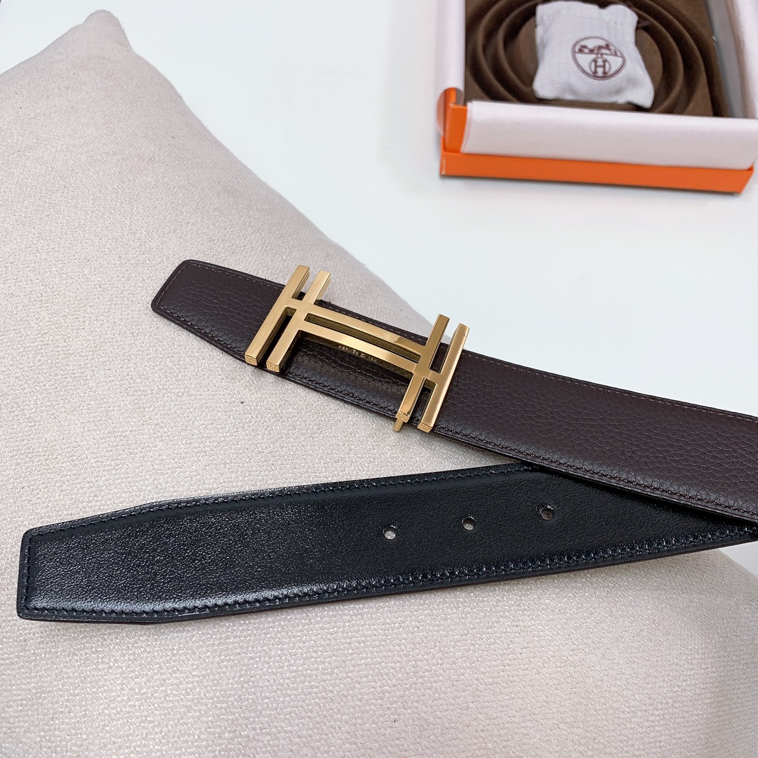 Hermès Male Leather Belt Wide Width