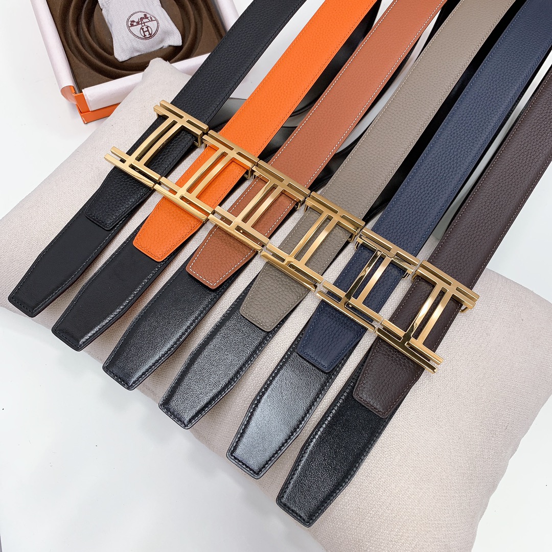 Hermès Male Leather Belt Wide Width