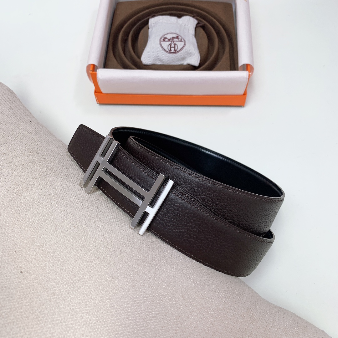 Hermès Male Leather Belt Wide Width