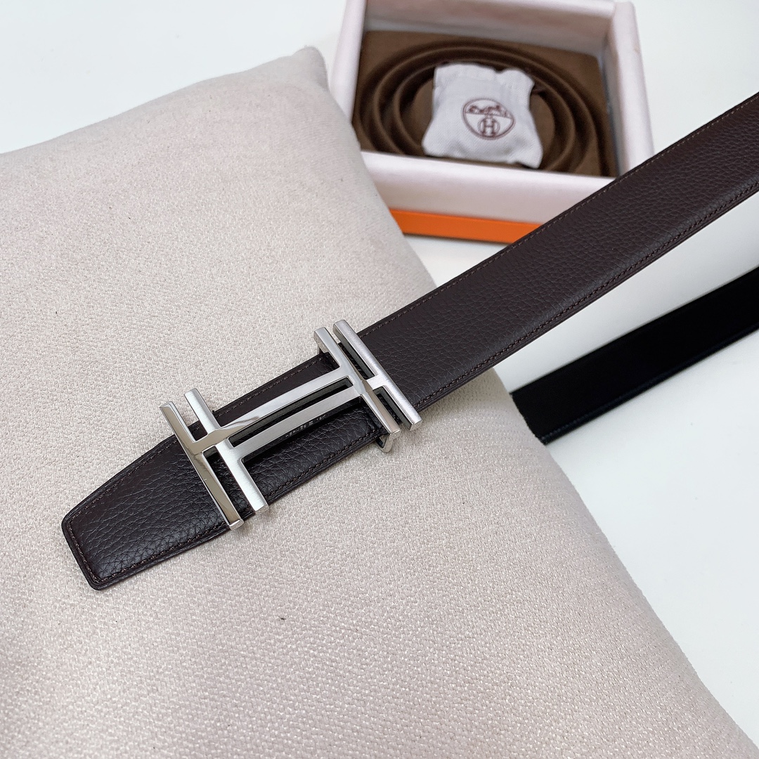 Hermès Male Leather Belt Wide Width
