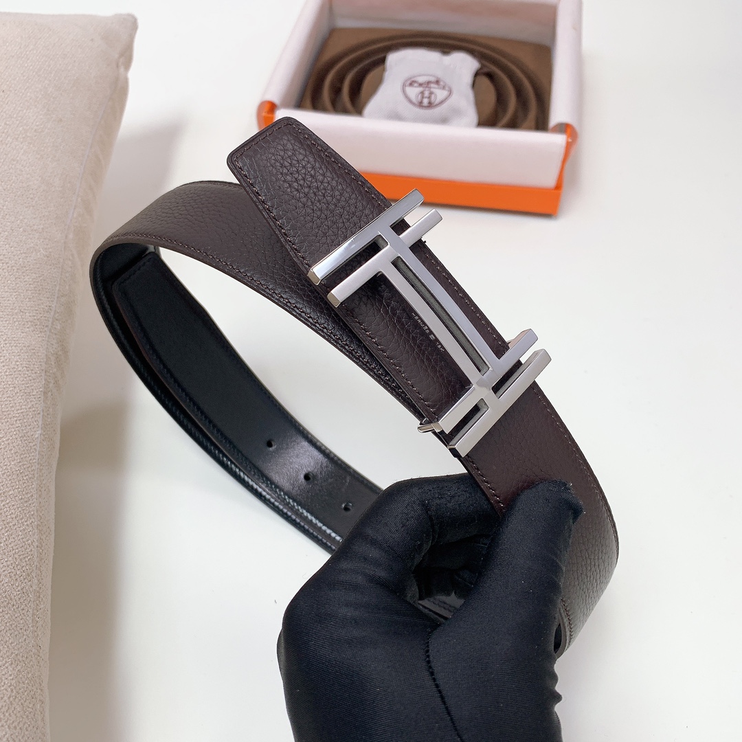 Hermès Male Leather Belt Wide Width