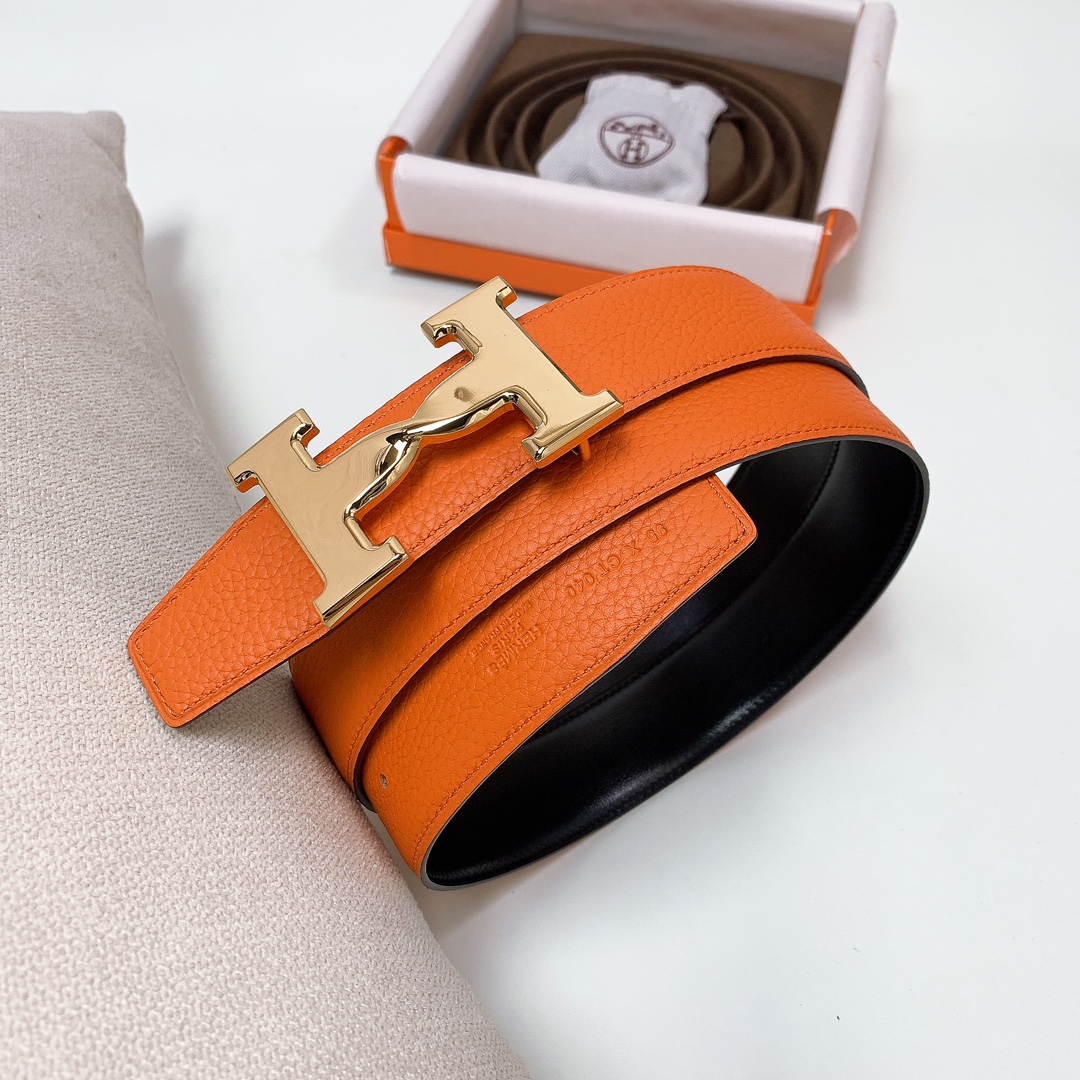 Hermès Male Leather Belt Wide Width