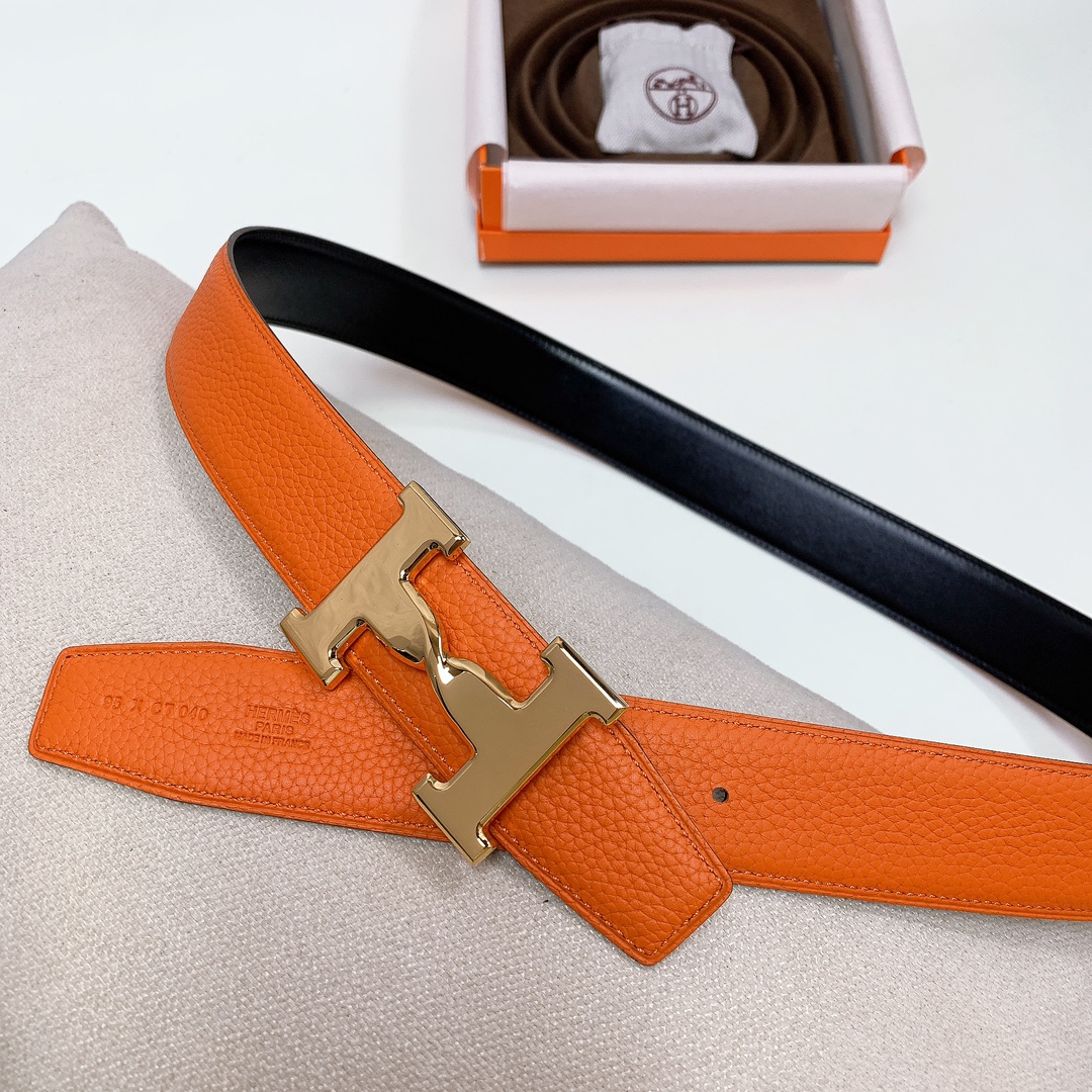 Hermès Male Leather Belt Wide Width