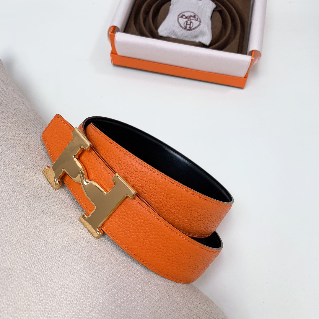 Hermès Male Leather Belt Wide Width