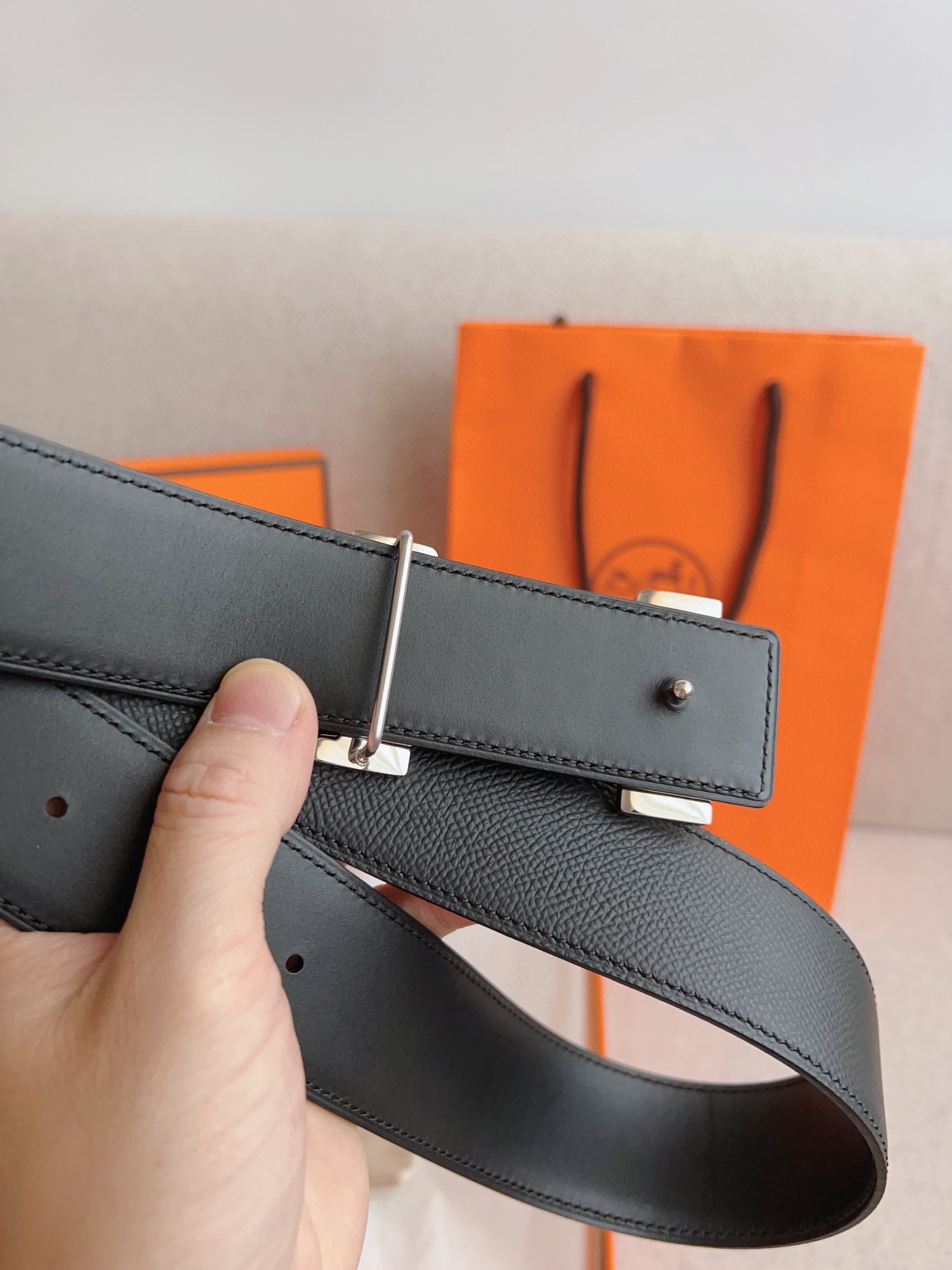 Hermès Male Leather Belt Cow Leather S-m