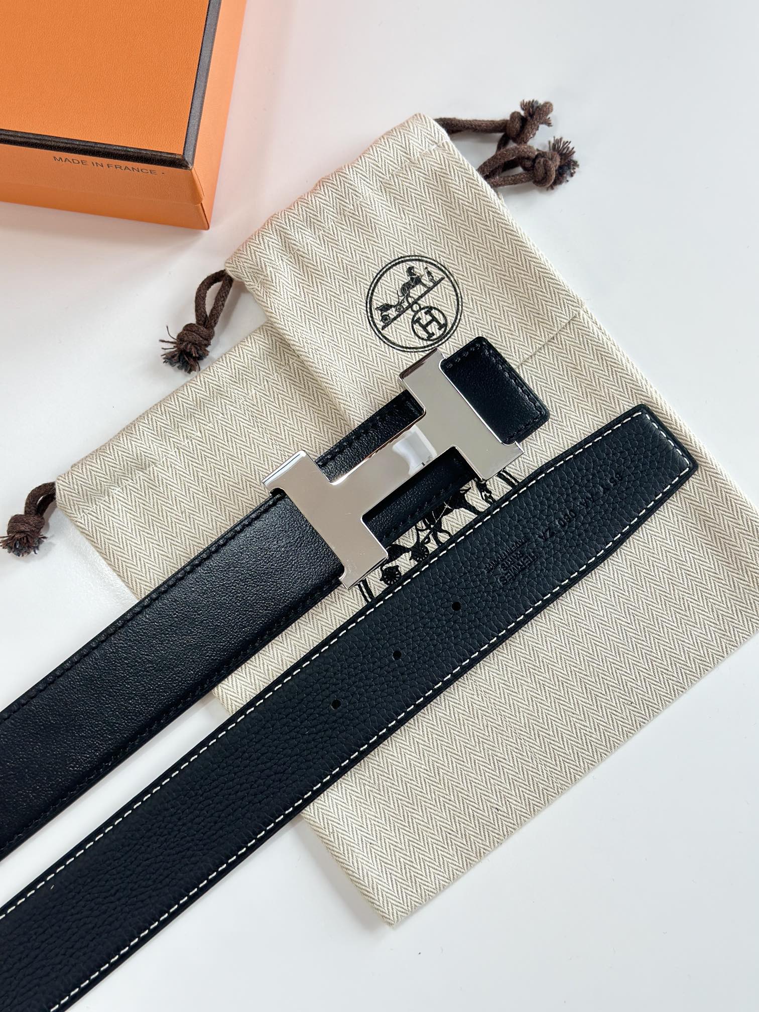 Hermès Male Leather Belt Cow Leather S-m