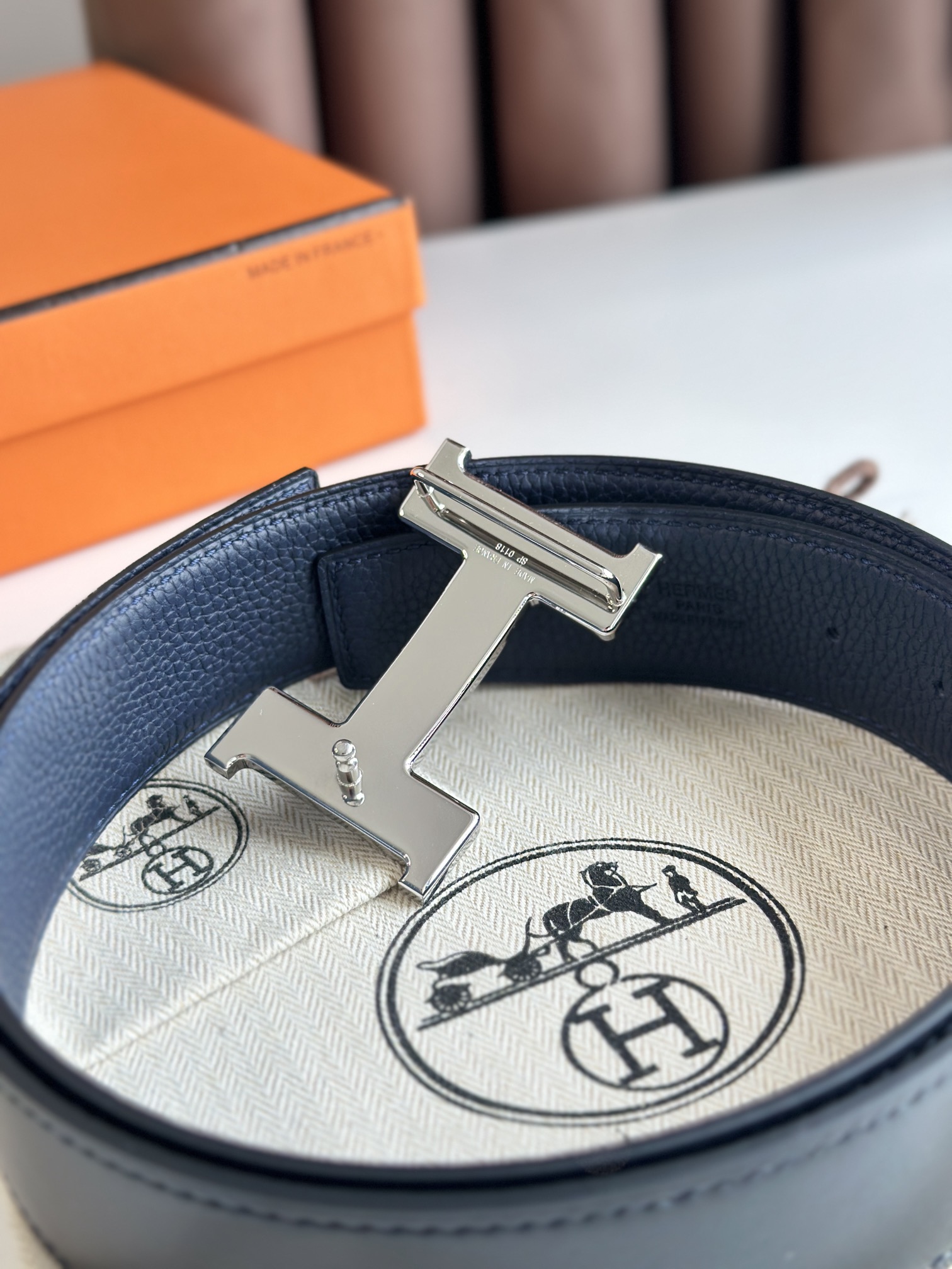 Hermès Male Leather Belt Cow Leather S-m
