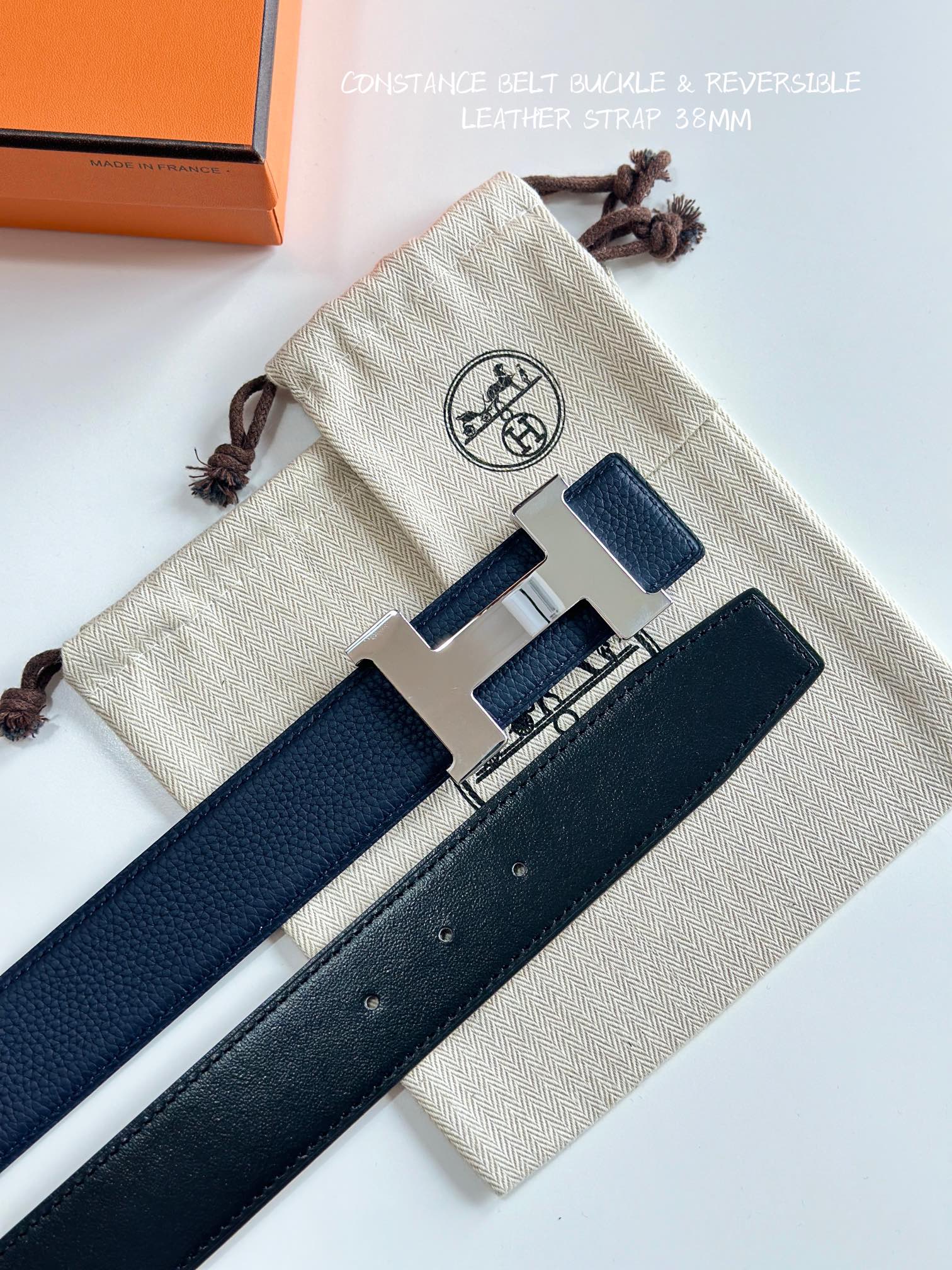 Hermès Male Leather Belt Cow Leather S-m