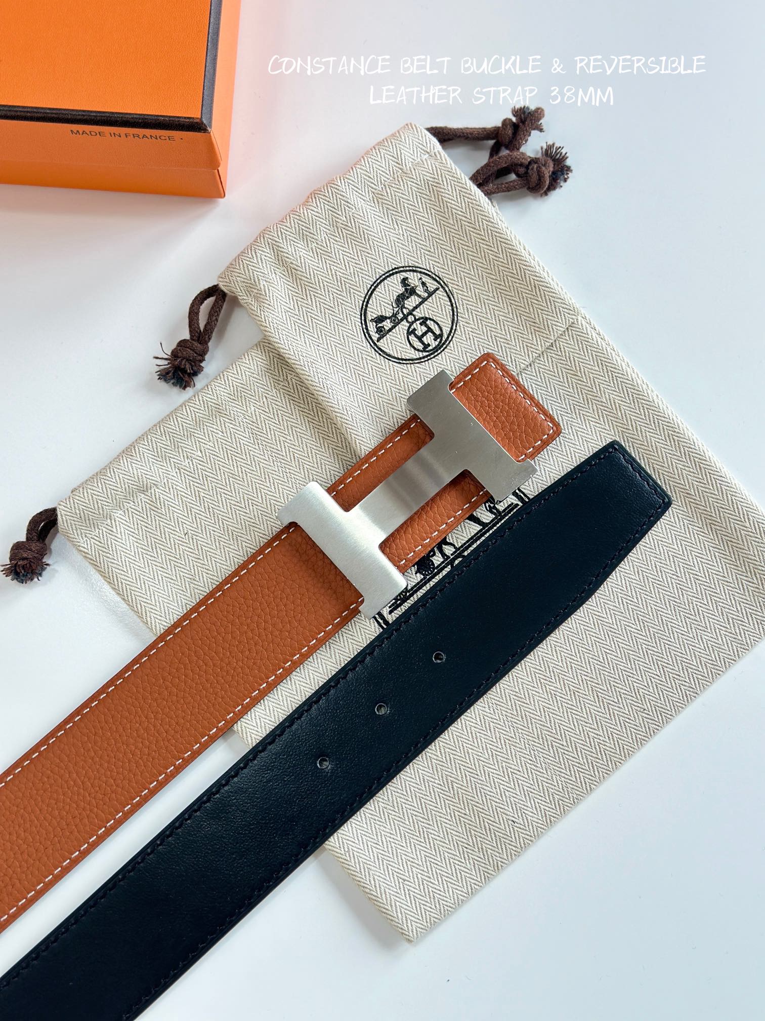 Hermès Male Leather Belt Cow Leather S-m