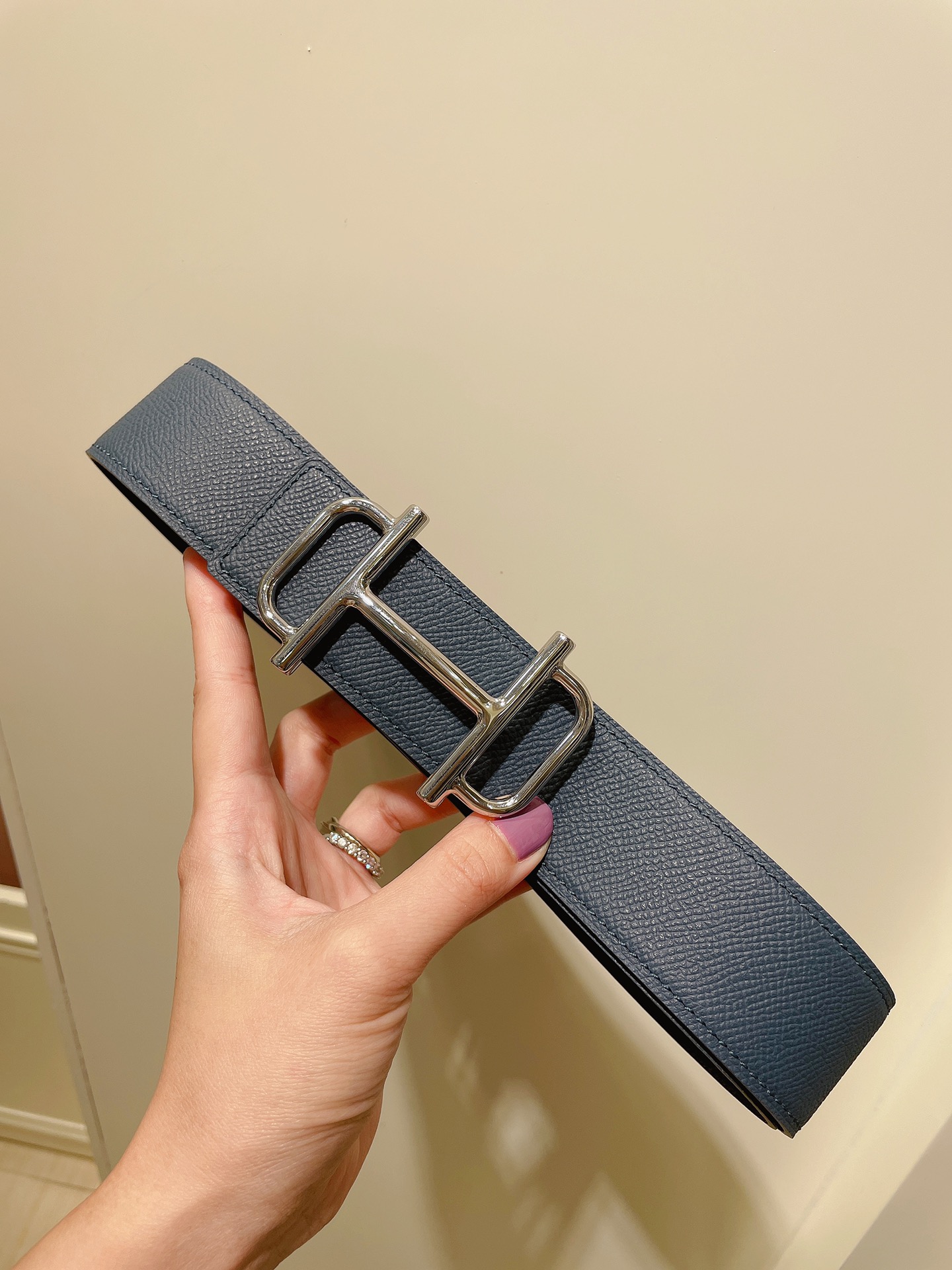 Hermès Male Leather Belt Top Grain Leather S-m