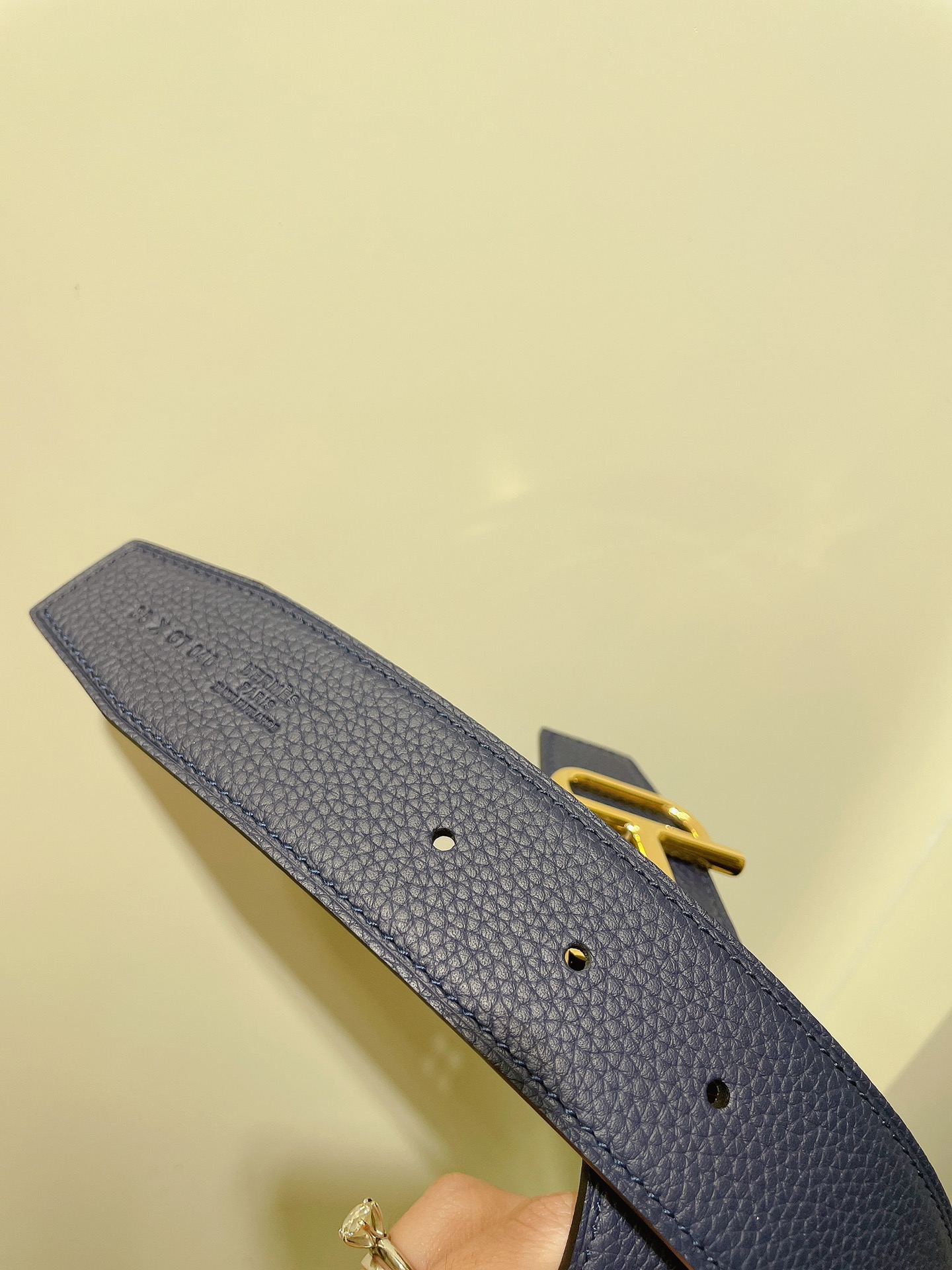 Hermès Male Leather Belt Top Grain Leather S-m