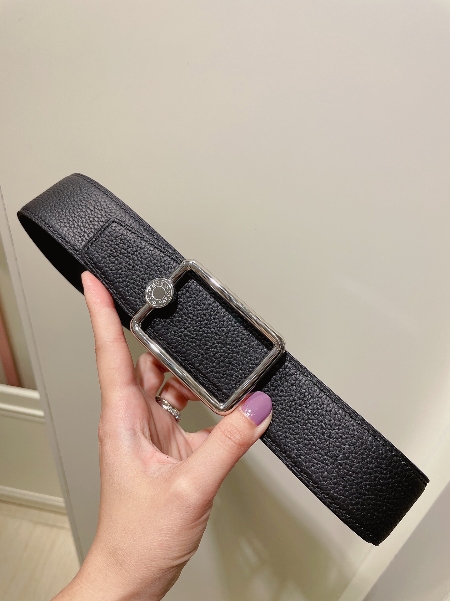 Hermès Male Leather Belt Top Grain Leather S-m