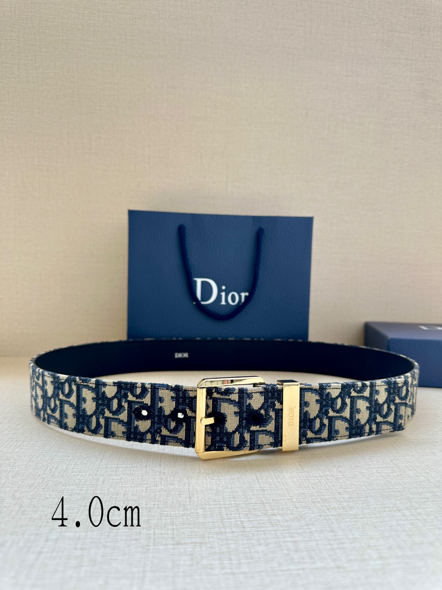 Dior Male Basic Belt Cow Leather Black Adjustable M-l