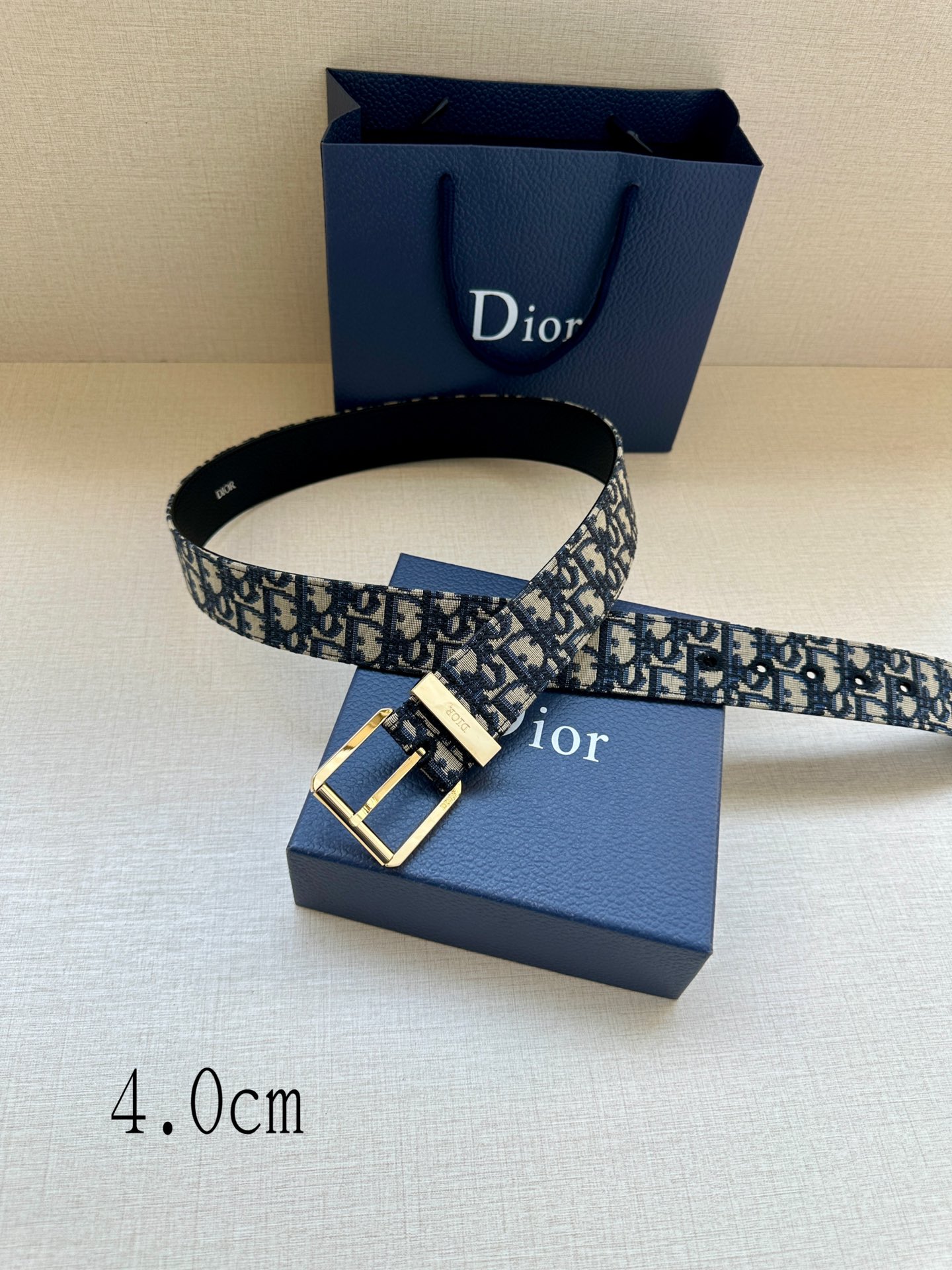 Dior Male Basic Belt Cow Leather Black Adjustable M-l