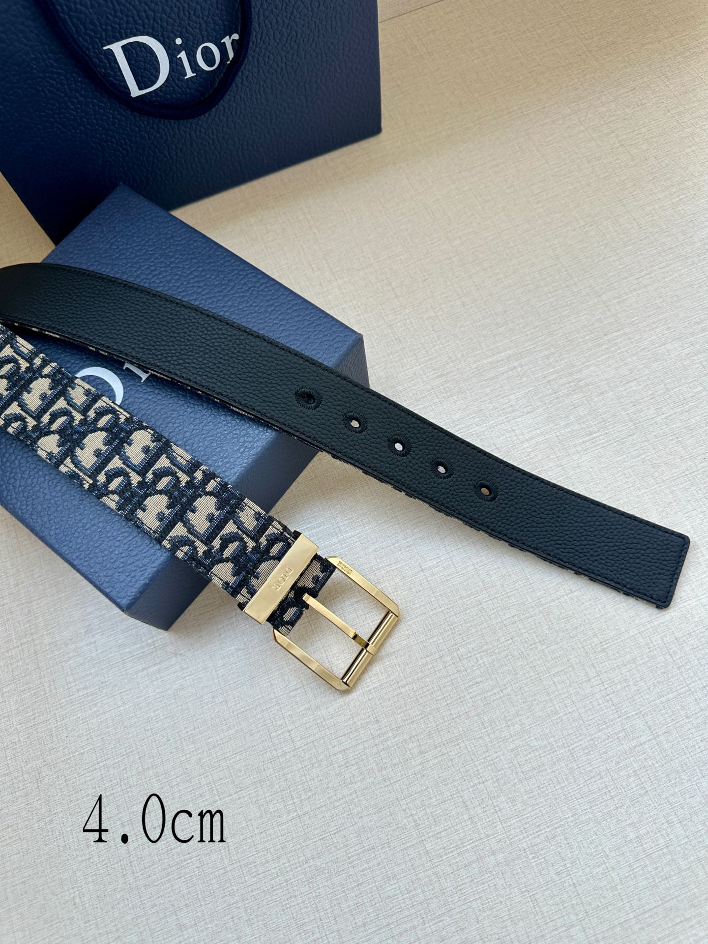 Dior Male Basic Belt Cow Leather Black Adjustable M-l